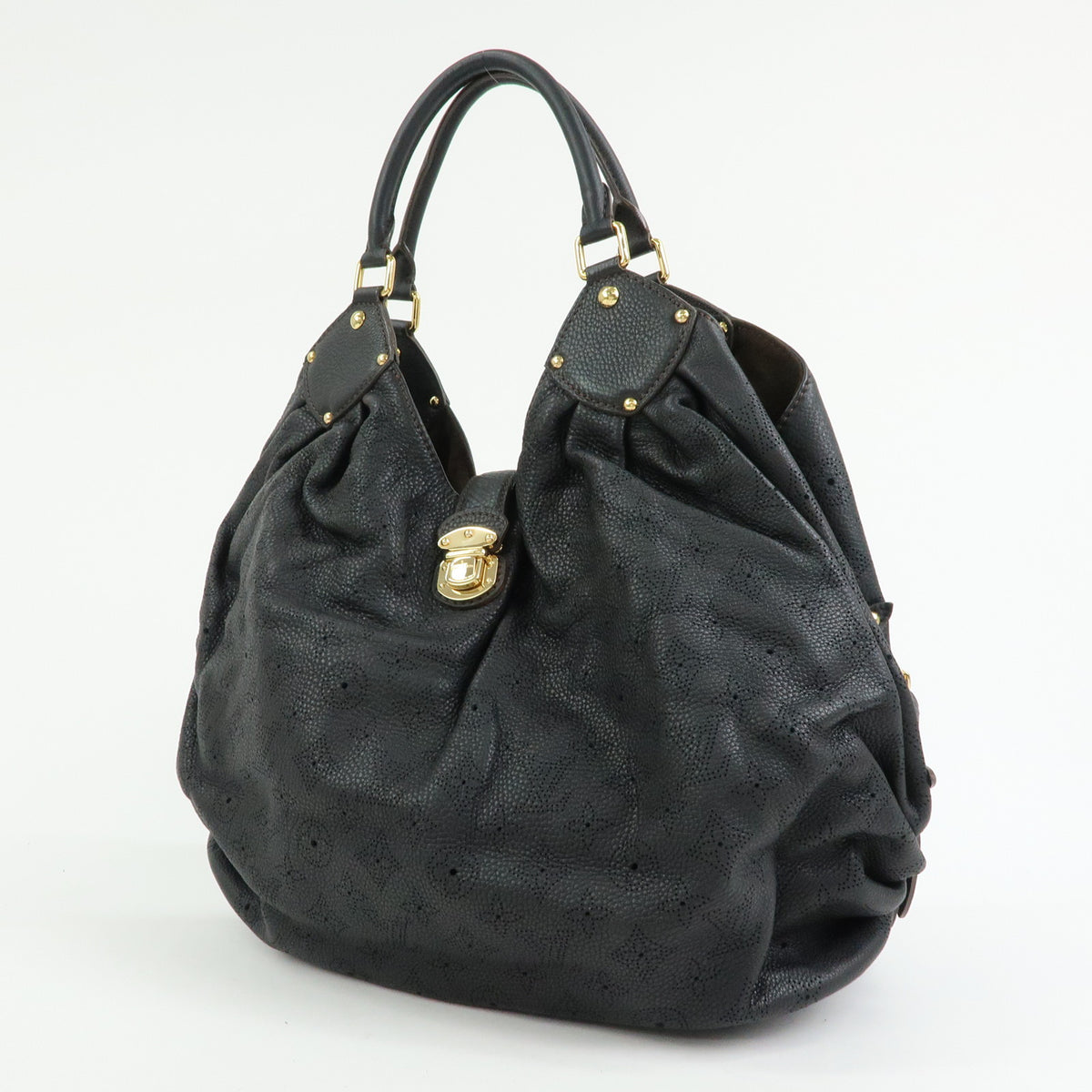 Louis Vuitton Monogram Mahina XL Leather Shoulder Hand Bag Noir M95547