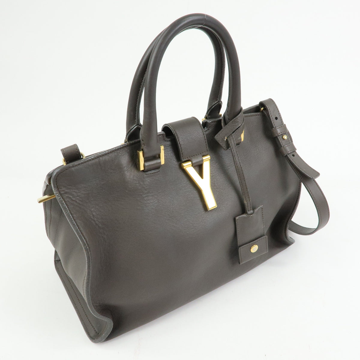 SAINT LAURENT PARIS Petit Cabas Y Line Leather 2Way Hand Bag 311210