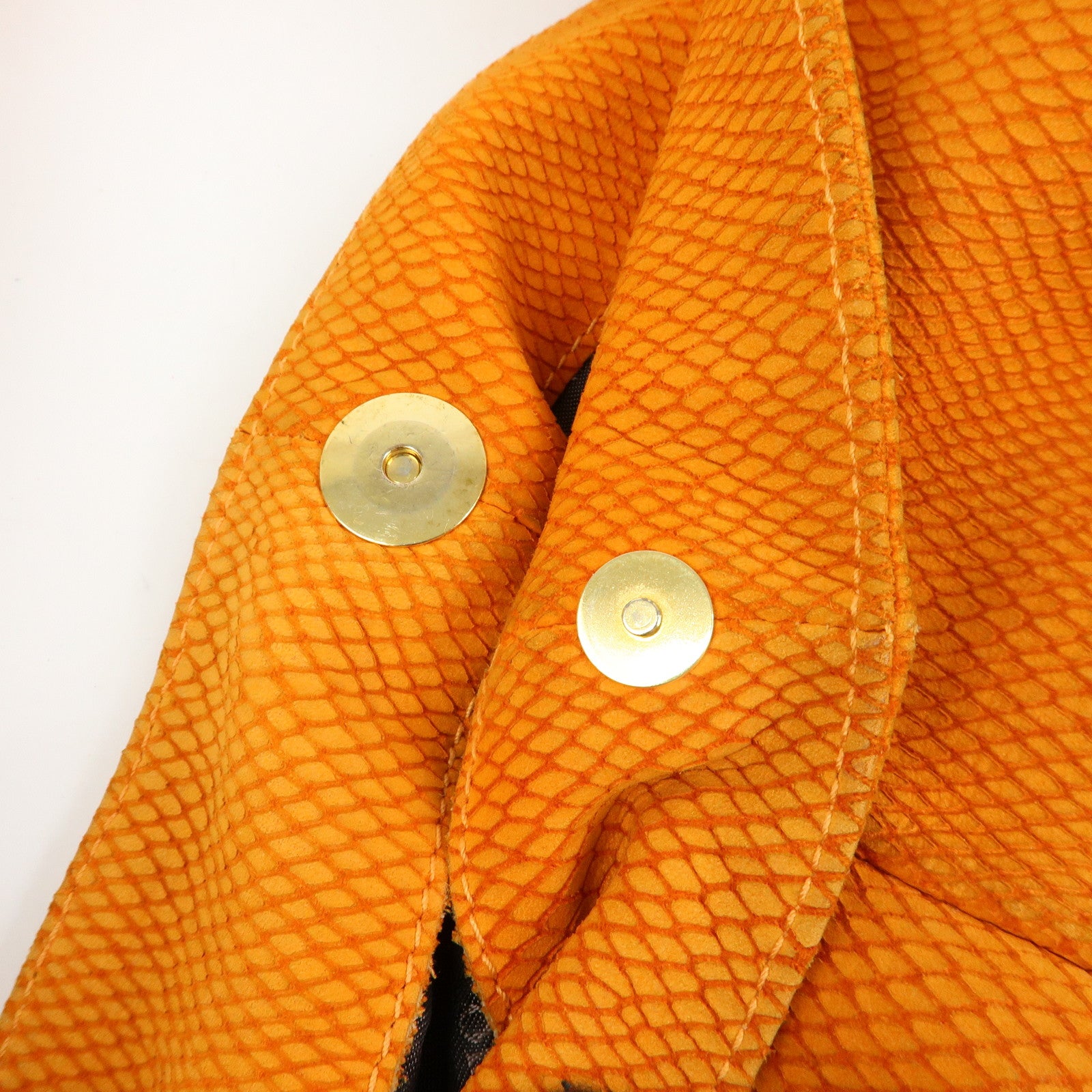 LOEWE Logo Suede Shoulder Bag Tote Bag Hand Bag Orange