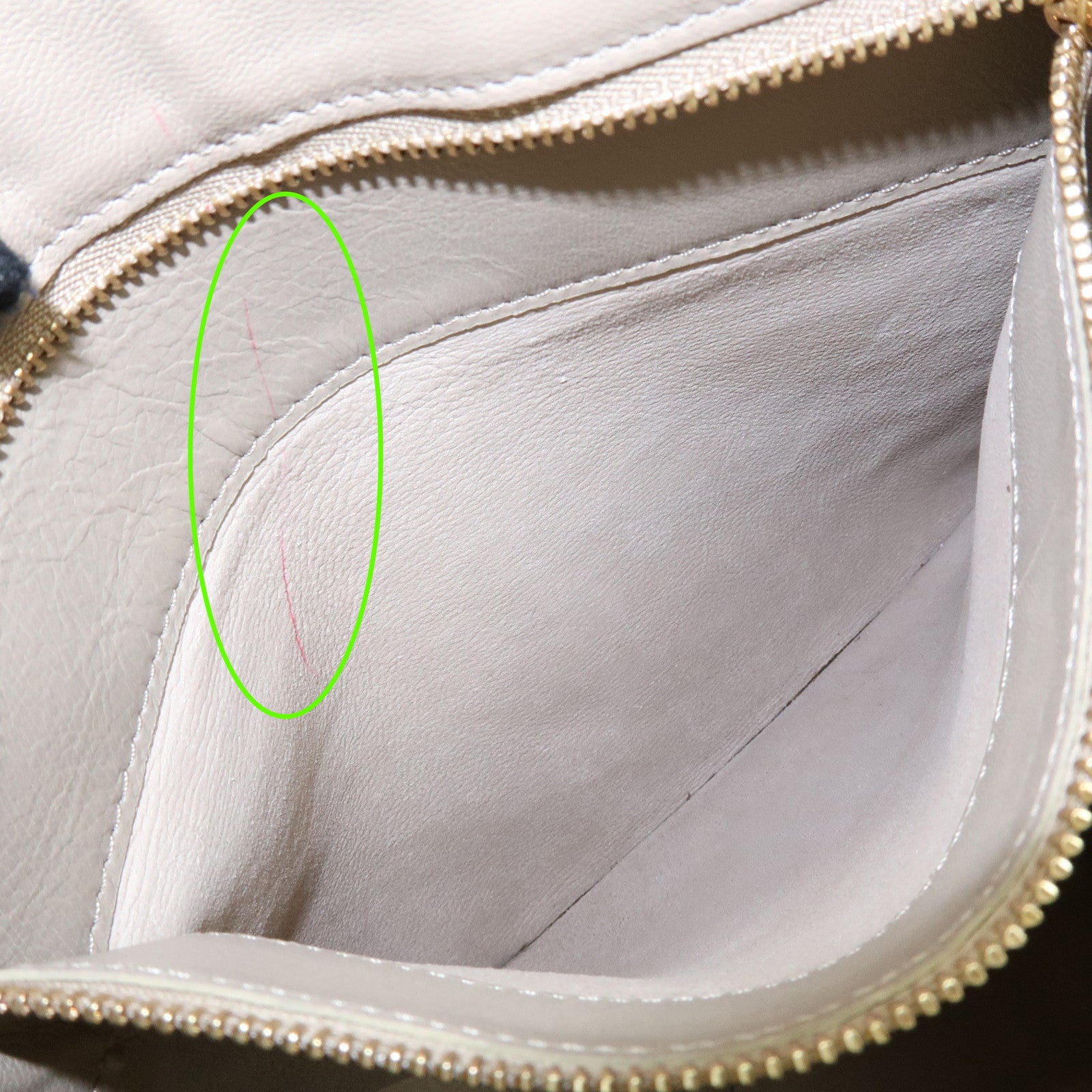 CELINE Leather Tote Bag Shoulder Bag Greige