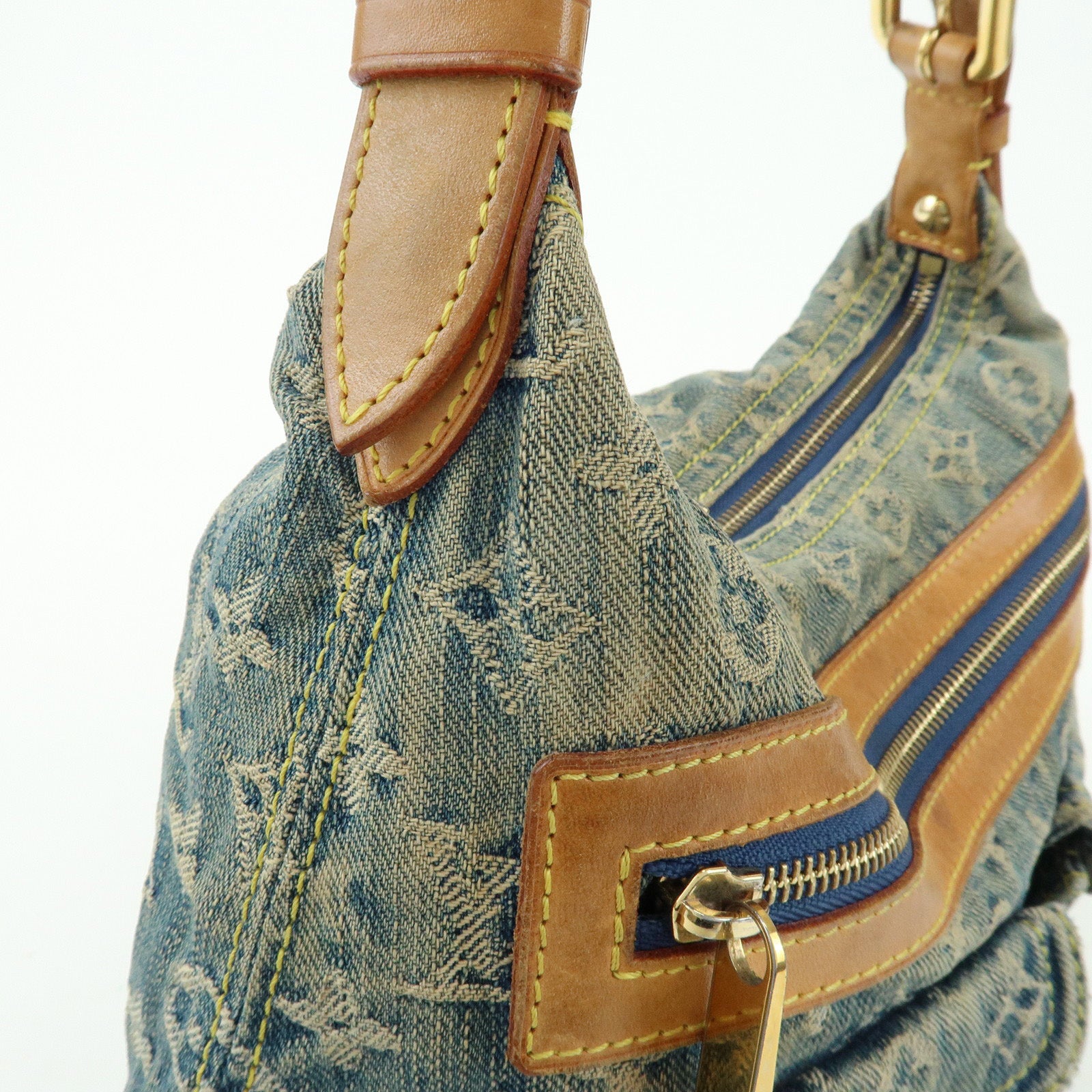 Louis Vuitton Monogram Denim Baggy PM 2Way Bag Shoulder Bag M95049