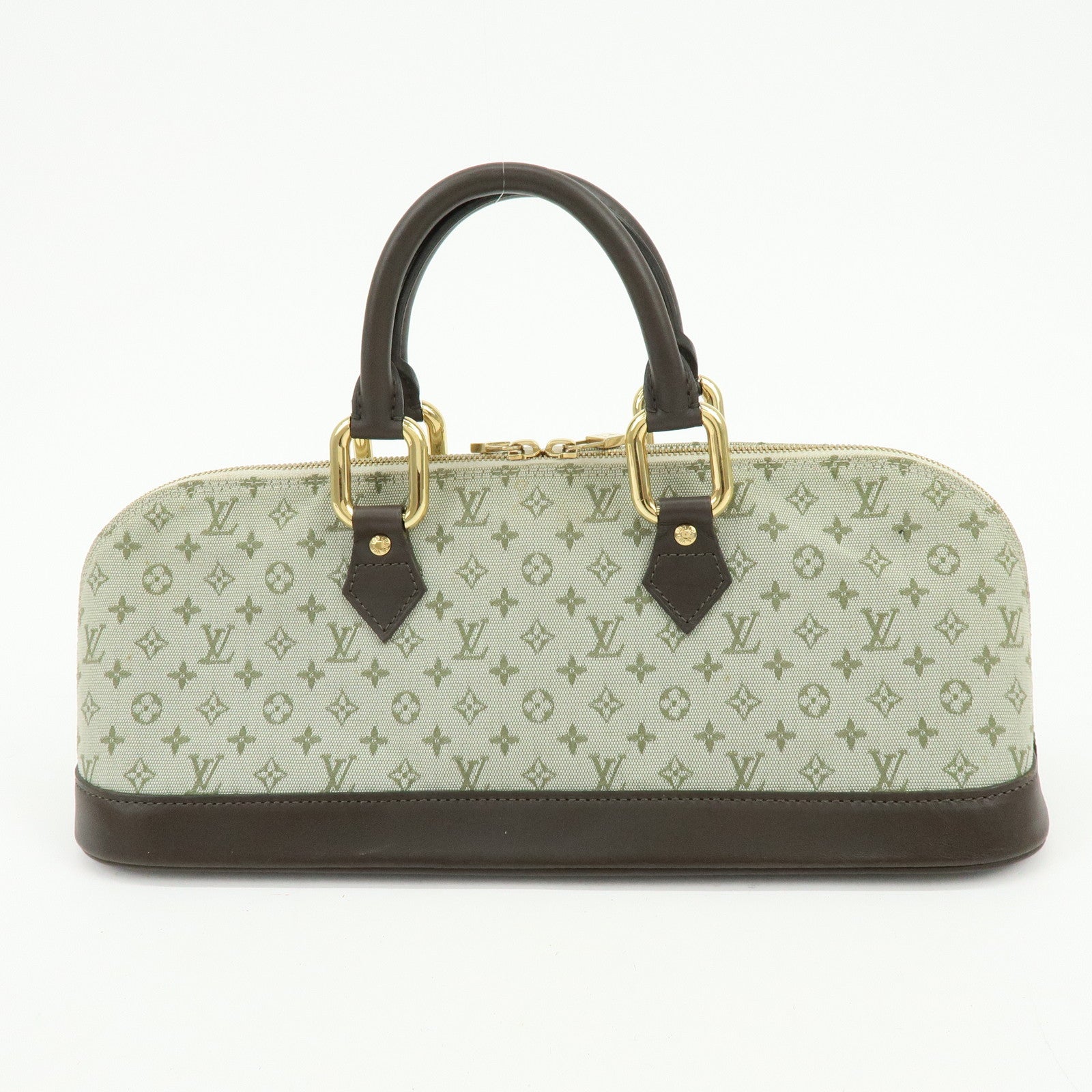 Louis Vuitton Monogram Mini Alma Long Hand Bag Khaki M92206