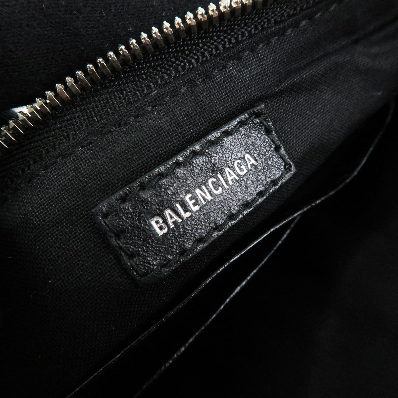 BALENCIAGA Le Cagole Mini Leather Chain Shoulder Bag Black 695814