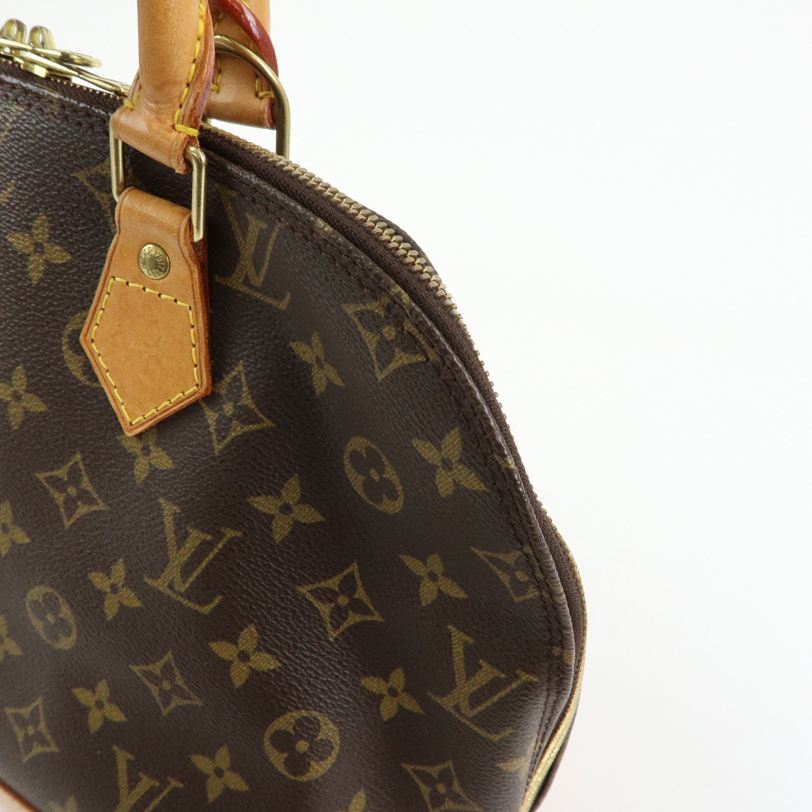 Louis Vuitton Monogram Alma PM Canvas Leather Hand Bag Brown M51130