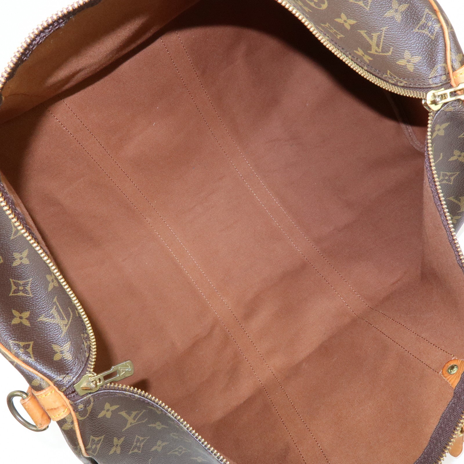 Louis Vuitton Monogram Keep All 55 Bandouliere Boston Bag Brown M56714