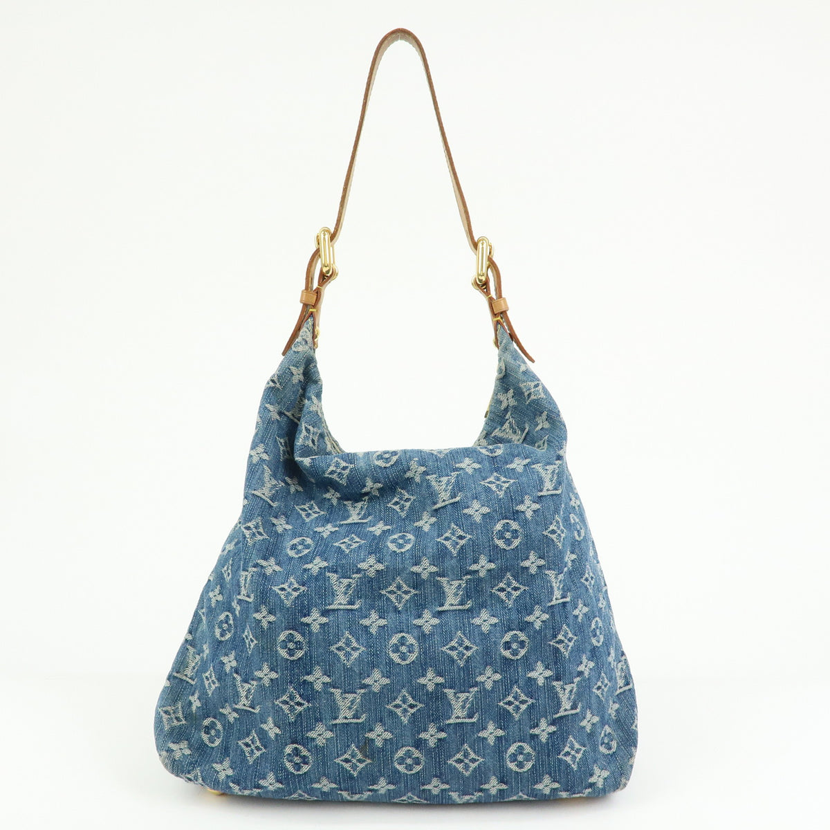 Louis Vuitton Monogram Denim Baggy GM Shoulder Bag Blue M95048