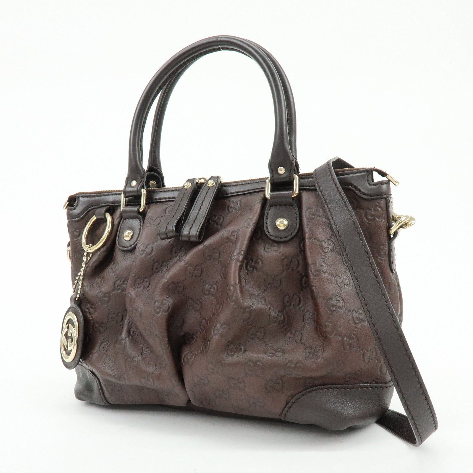 GUCCI Sukey Interlocking G Guccissima Leather 2Way Shoulder Bag 247902