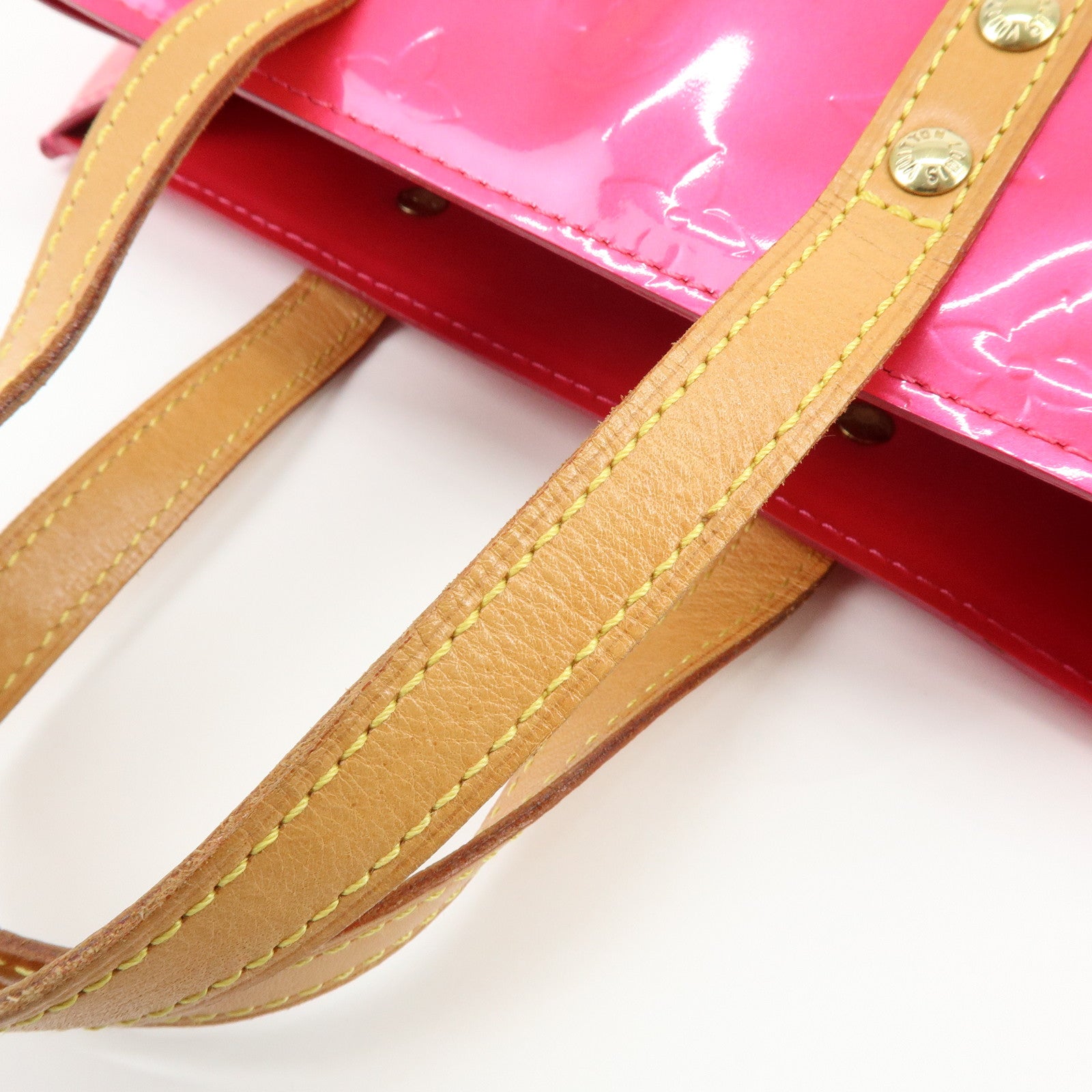 Louis Vuitton Monogram Vernis Lead PM Hand Bag Pink M91221
