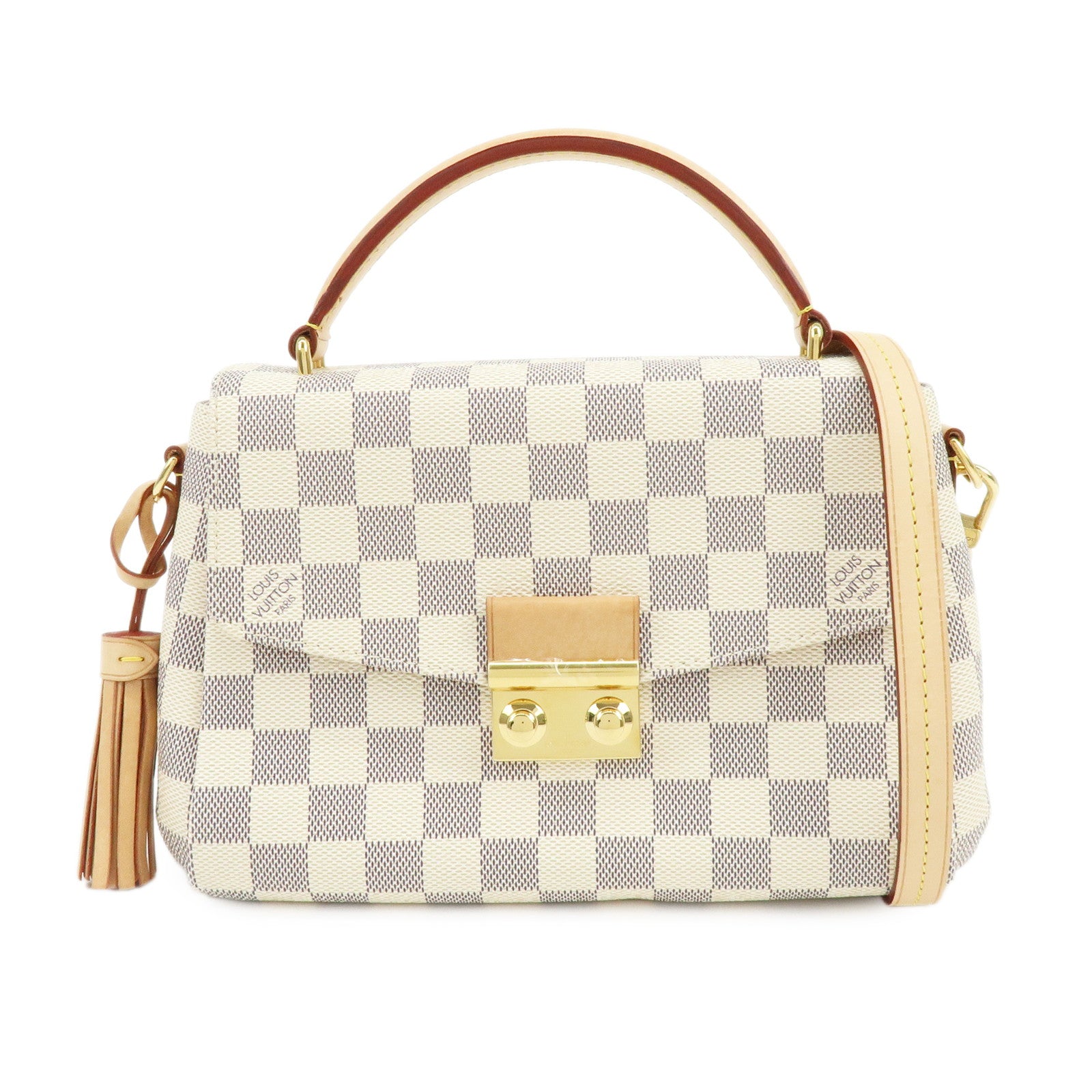 Louis Vuitton Damier Azur Croisette Canvas Leather 2Way Bag N41581