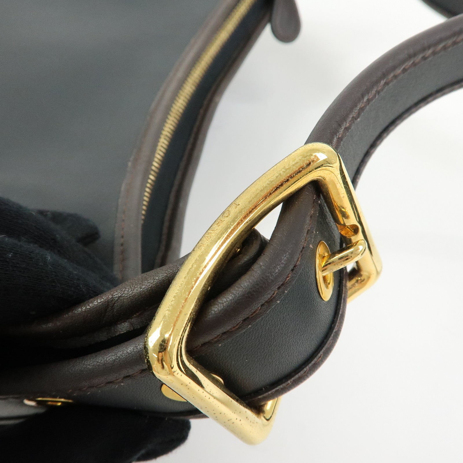 LOEWE Anagram Leather Sophia Shoulder Bag Crossbody Bag Black Brown