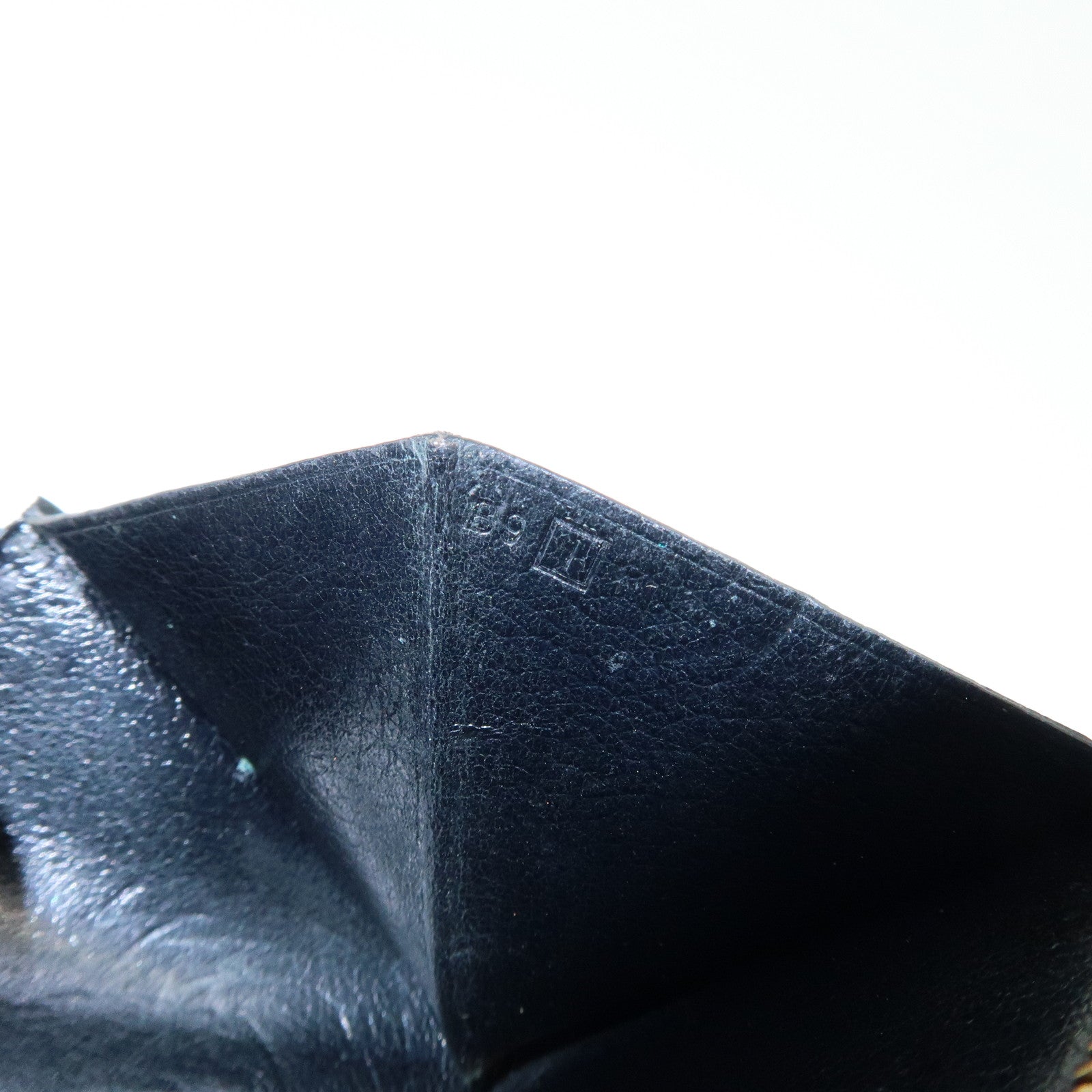 HERMES Bearn Calf Leather Bi-fold Long Wallet □I Stamped Black