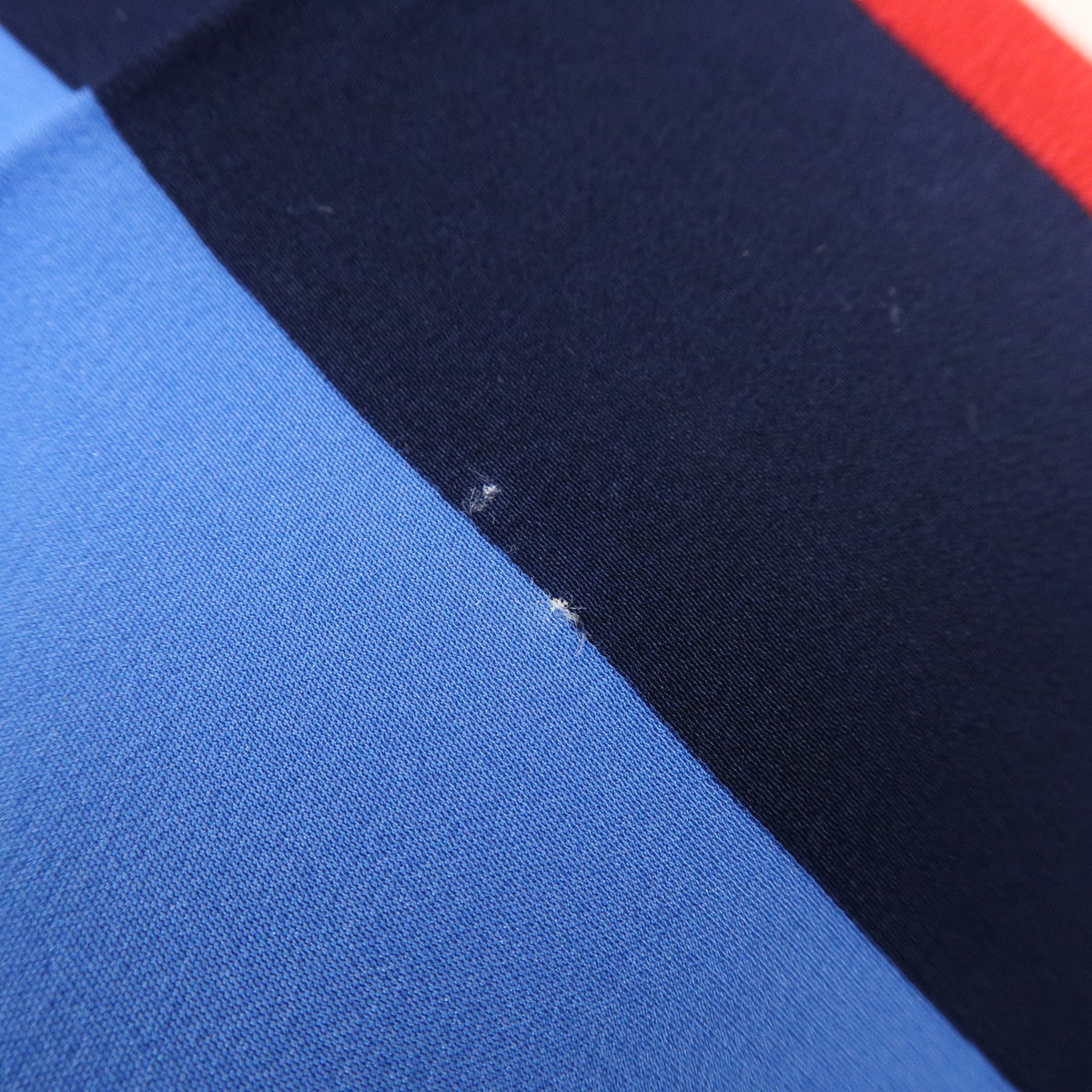 CHANEL COCO Mark Silk 100% Scarf Blue White Navy Red