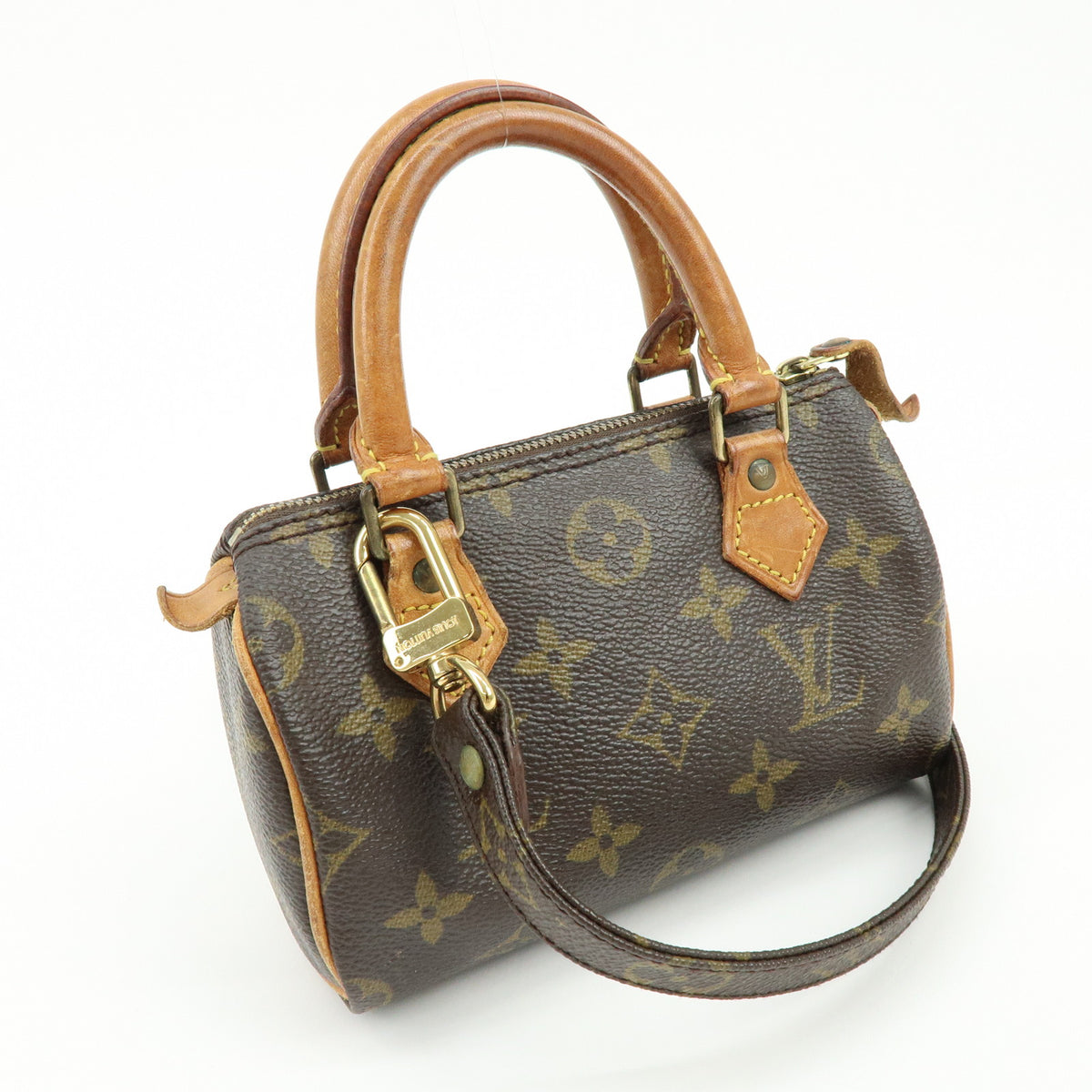 Louis Vuitton Monogram Mini Speedy Hand Bag and Strap M41534 J52315 Lot