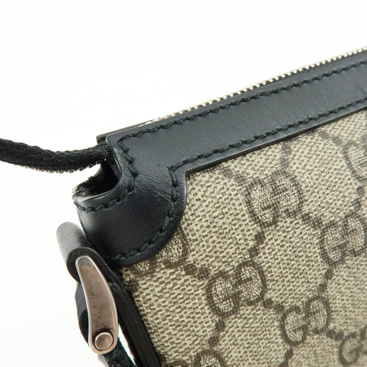 GUCCI Sherry GG Supreme Leather Shoulder Crossbody Bag Beige 471454