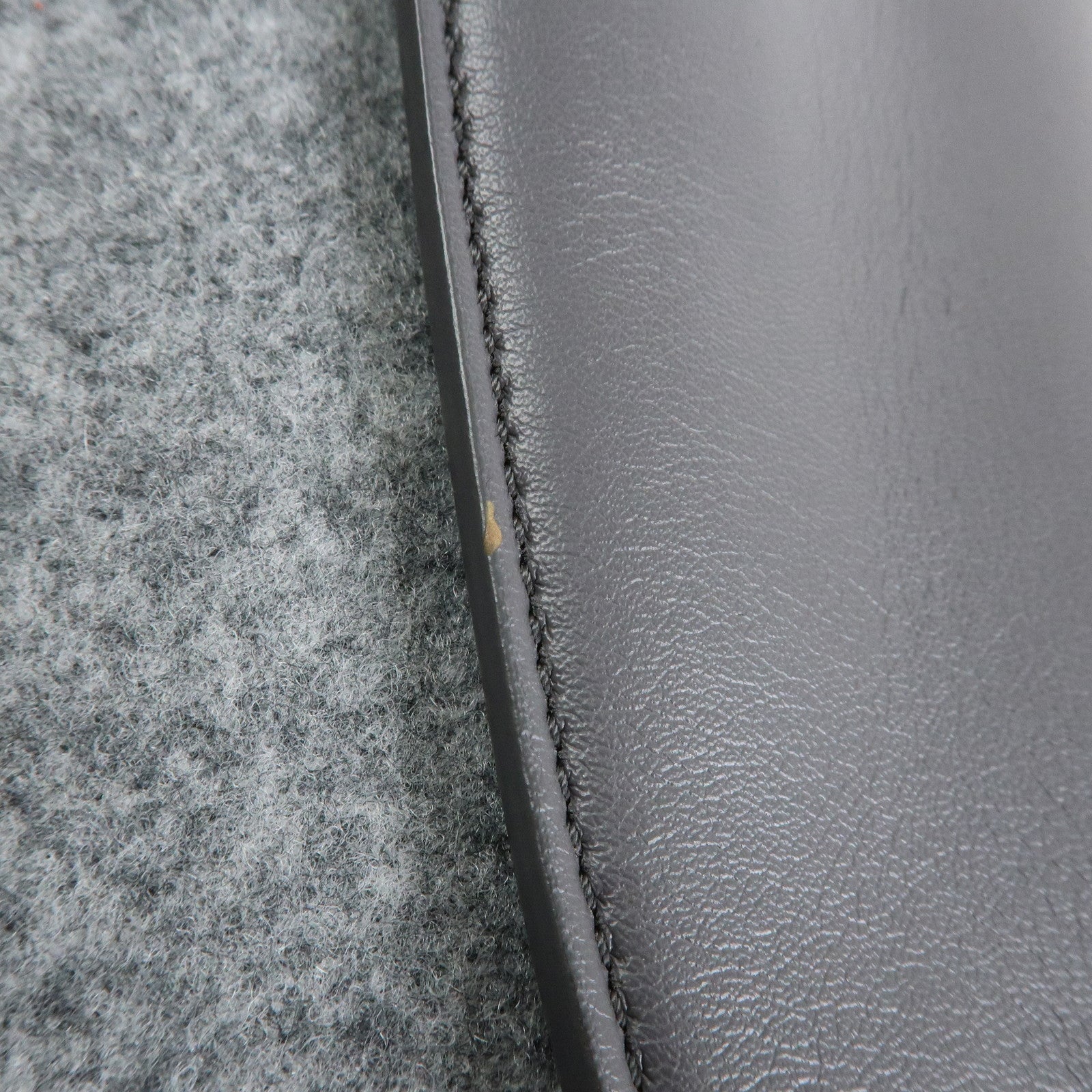 STELLA MCCARTNEY Felt Faux Leather Tote Bag Shoulder Bag  Gray
