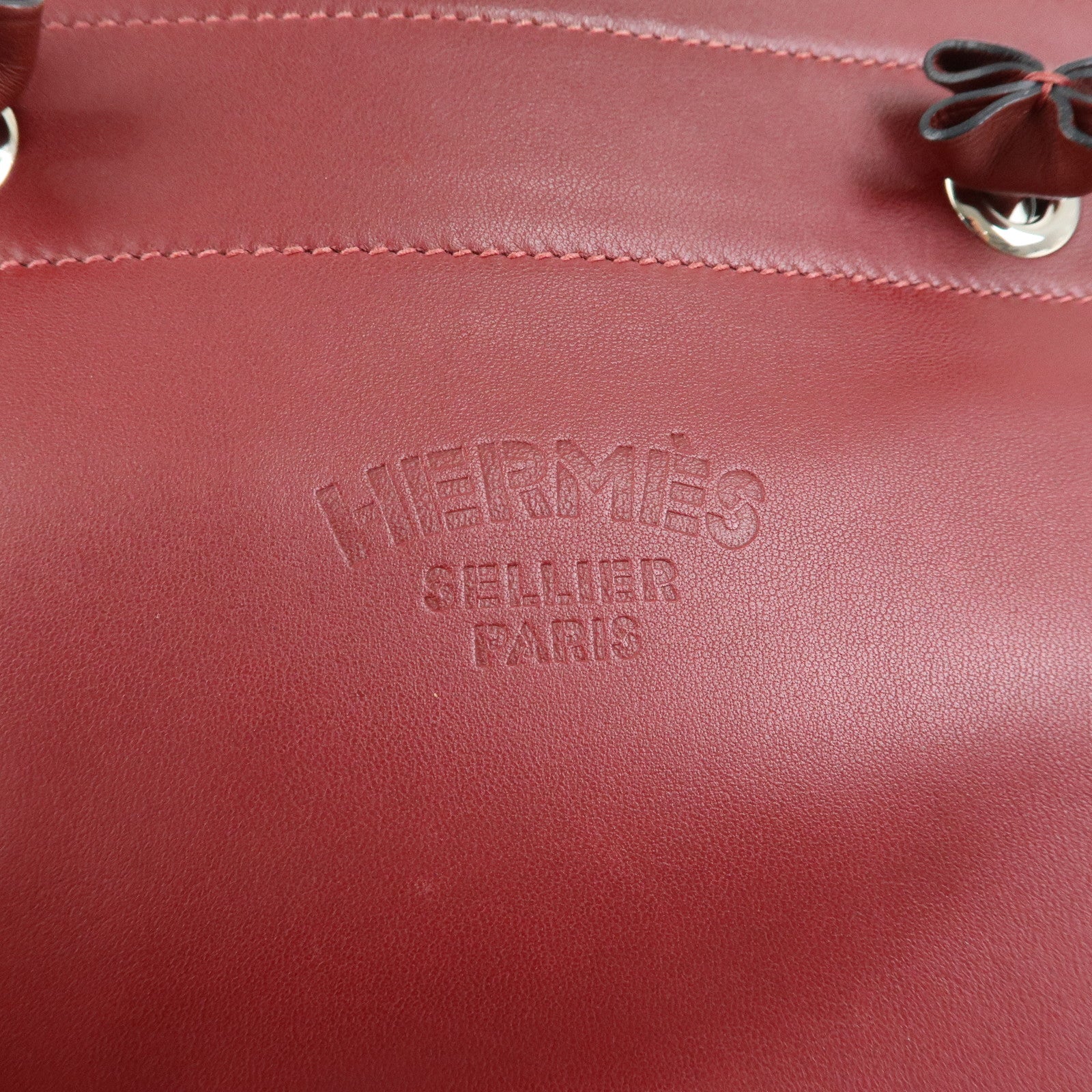 HERMES Sac Aline Mini Veau Swift Shoulder Bag C Stamped Rouge H