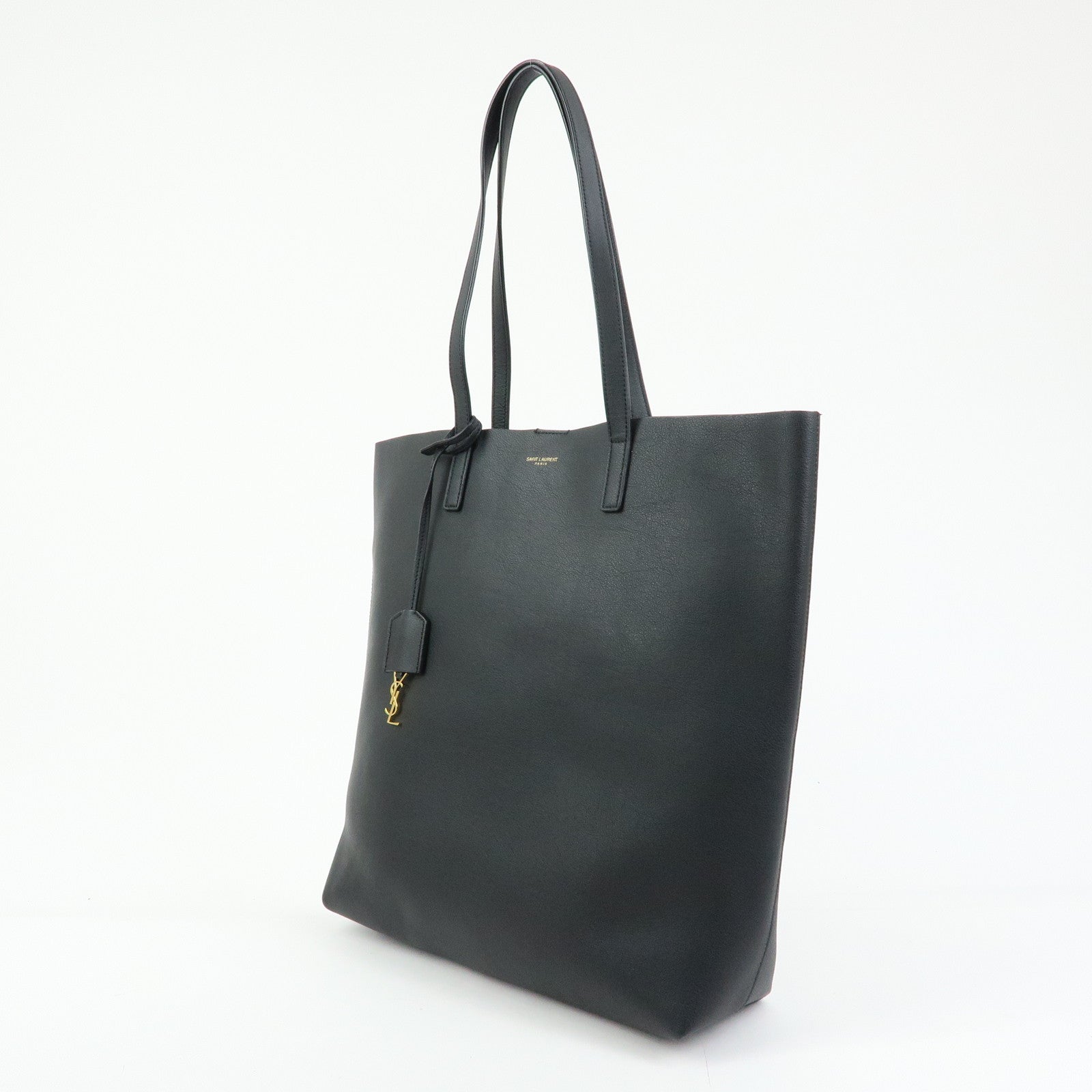 SAINT LAURENT PARIS Cassandra North South Toy Shopping Bag Black 600306