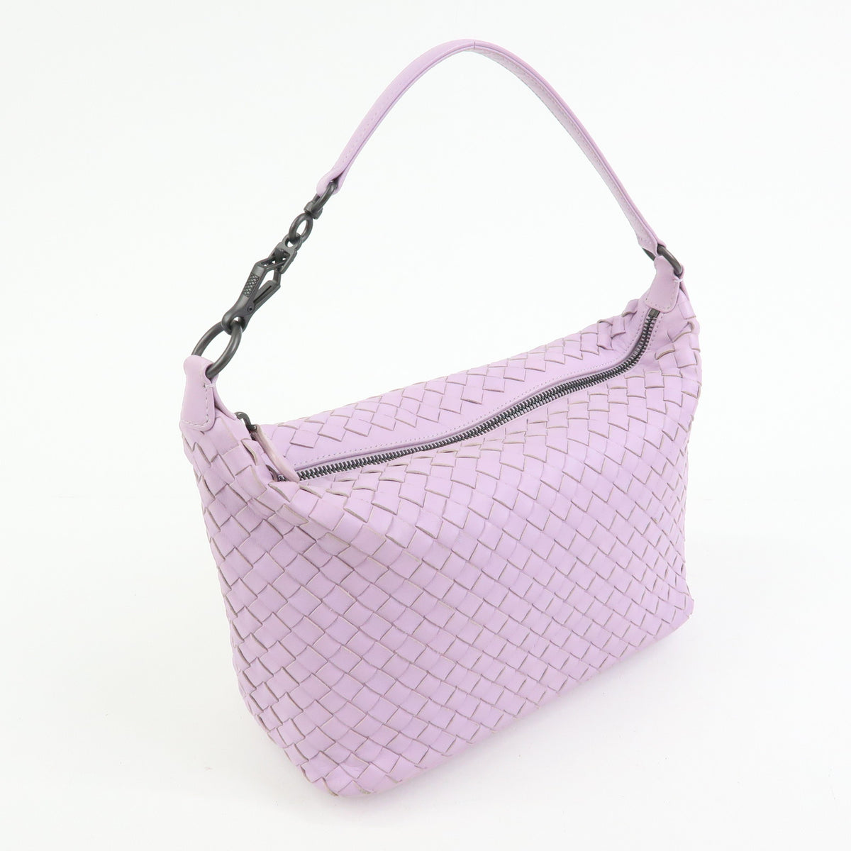 BOTTEGA VENETA Intrecciato Leather Shoulder Bag Lavender 239988