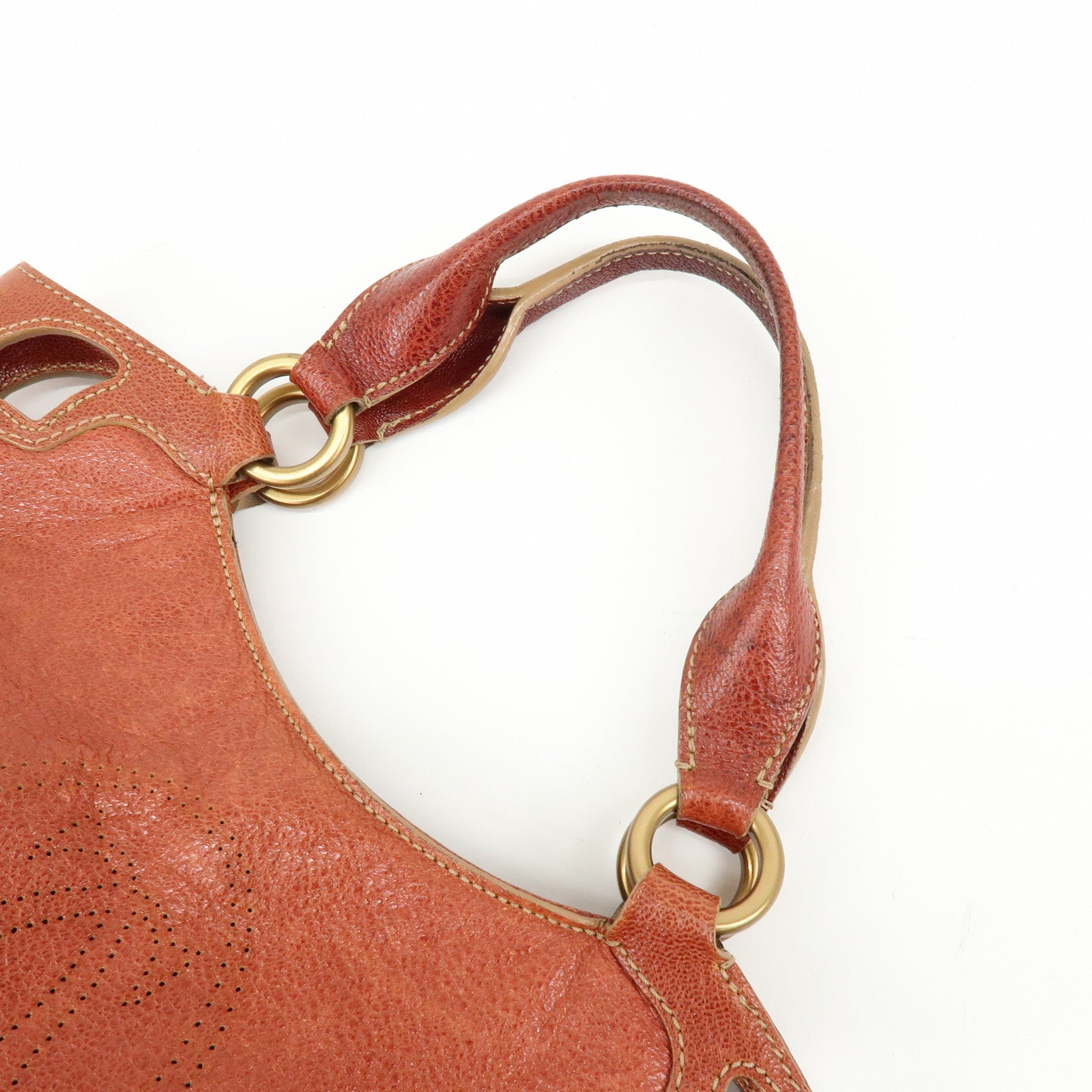 Cartier Marcello de Cartier Leather Hand Bag Tote Bag Brown