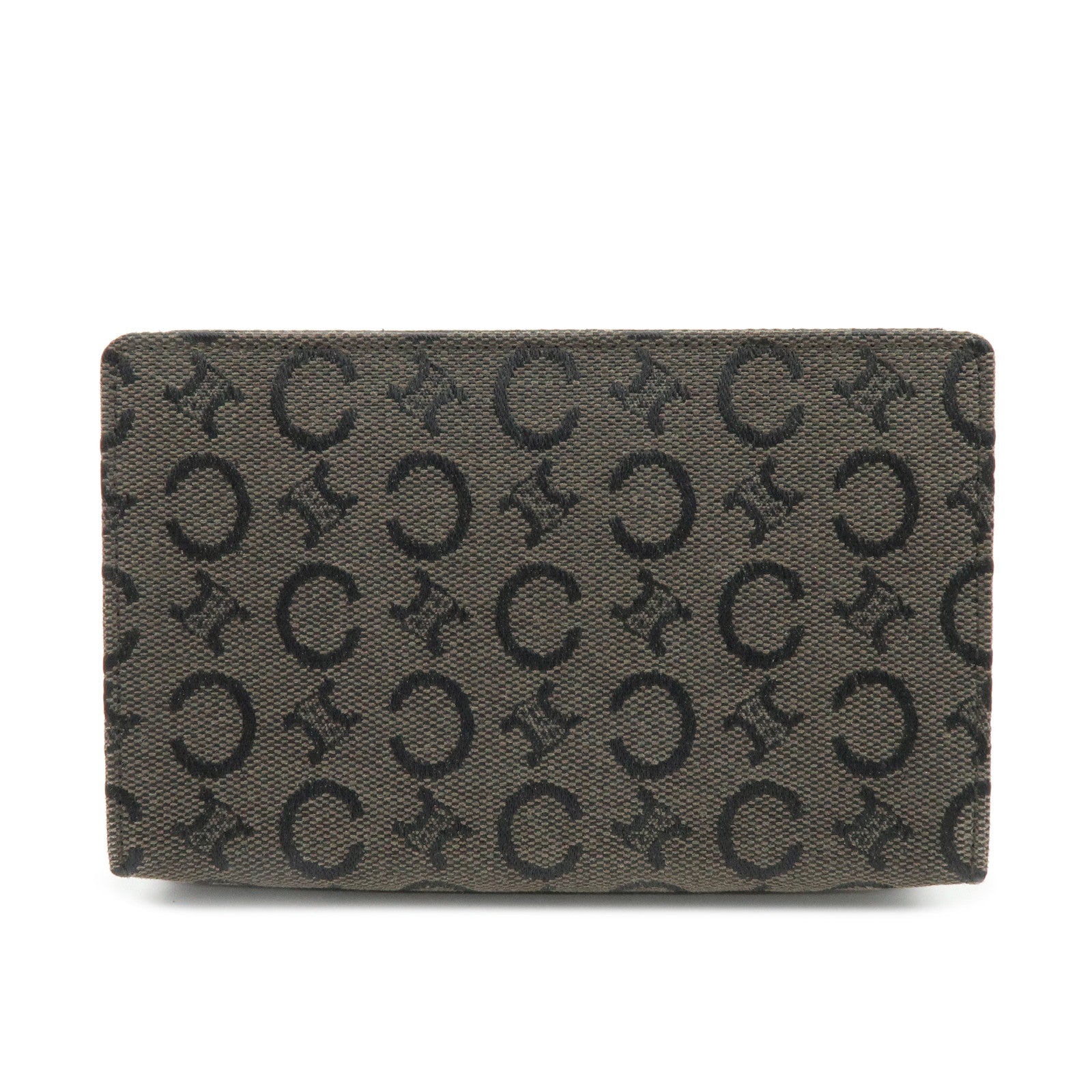 CELINE C Macadam Canvas Mini Cosmetic Pouch Makeup Bag Brown