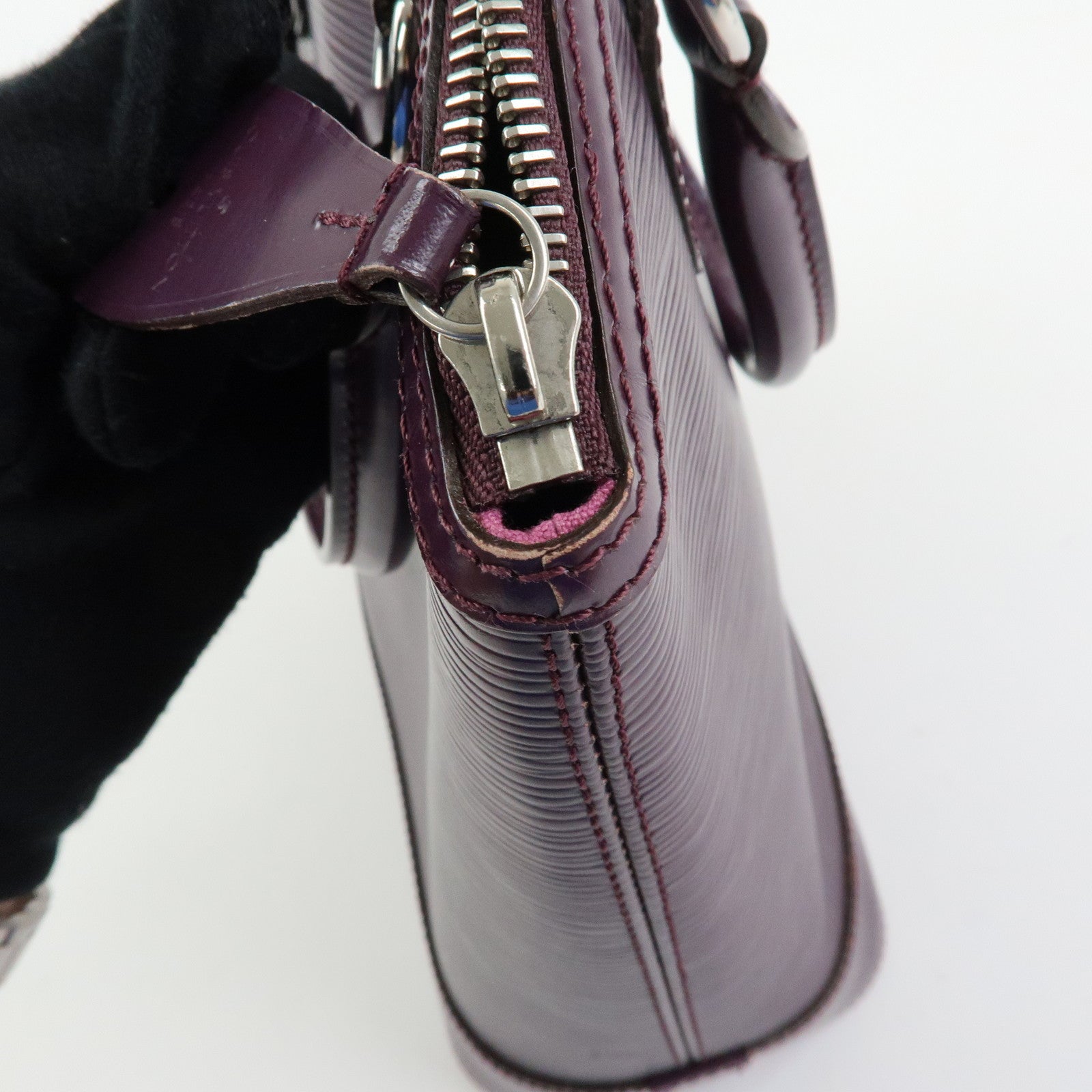 Louis Vuitton Epi Lockit PM Tote Bag Hand Bag Cassis M4229K