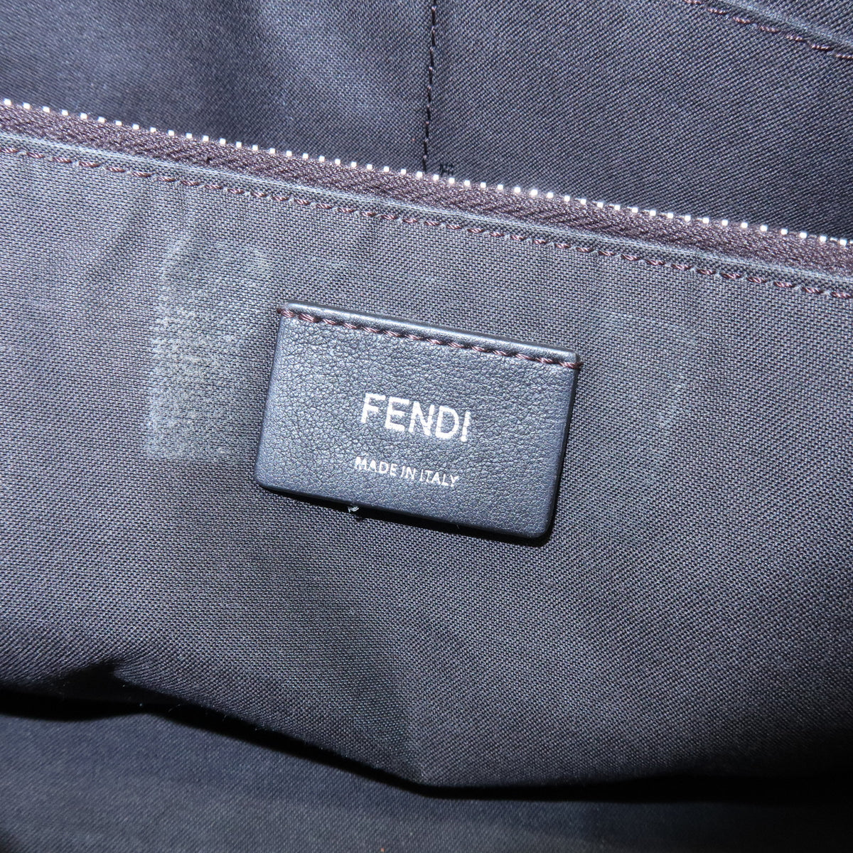 FENDI By The Way Medium Leather 2Way Bag Hand Bag Dark Gray 8BL124