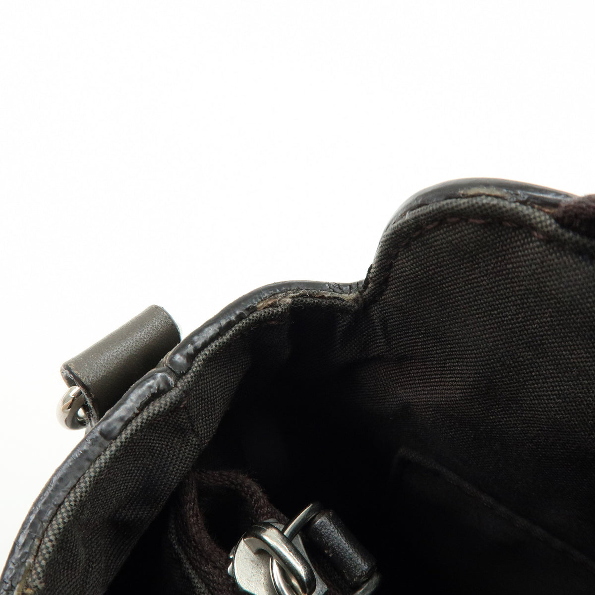 FENDI By The Way Medium Leather 2Way Bag Hand Bag Dark Gray 8BL124