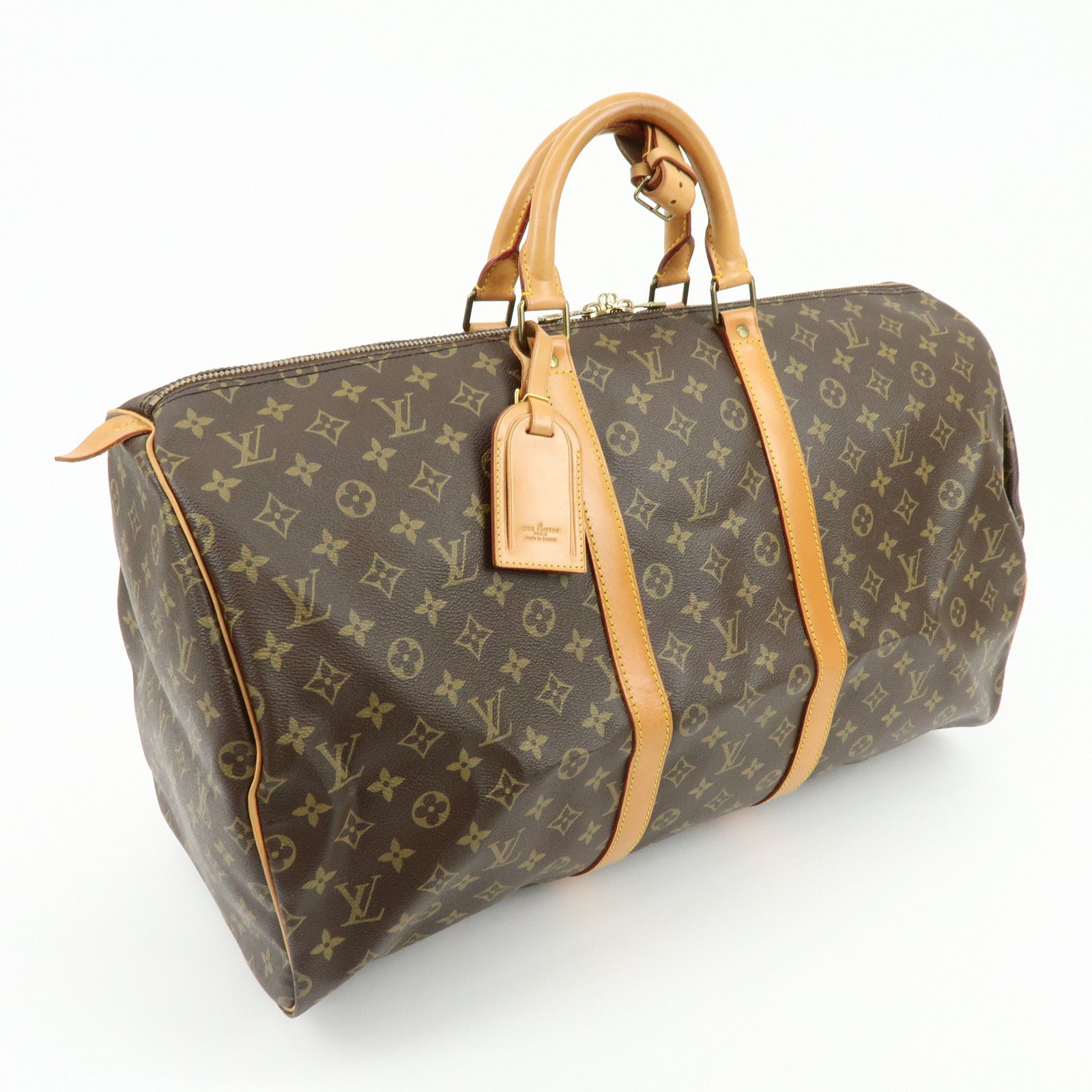 Louis Vuitton Monogram Keep All 55 Boston Bag Brown M41424