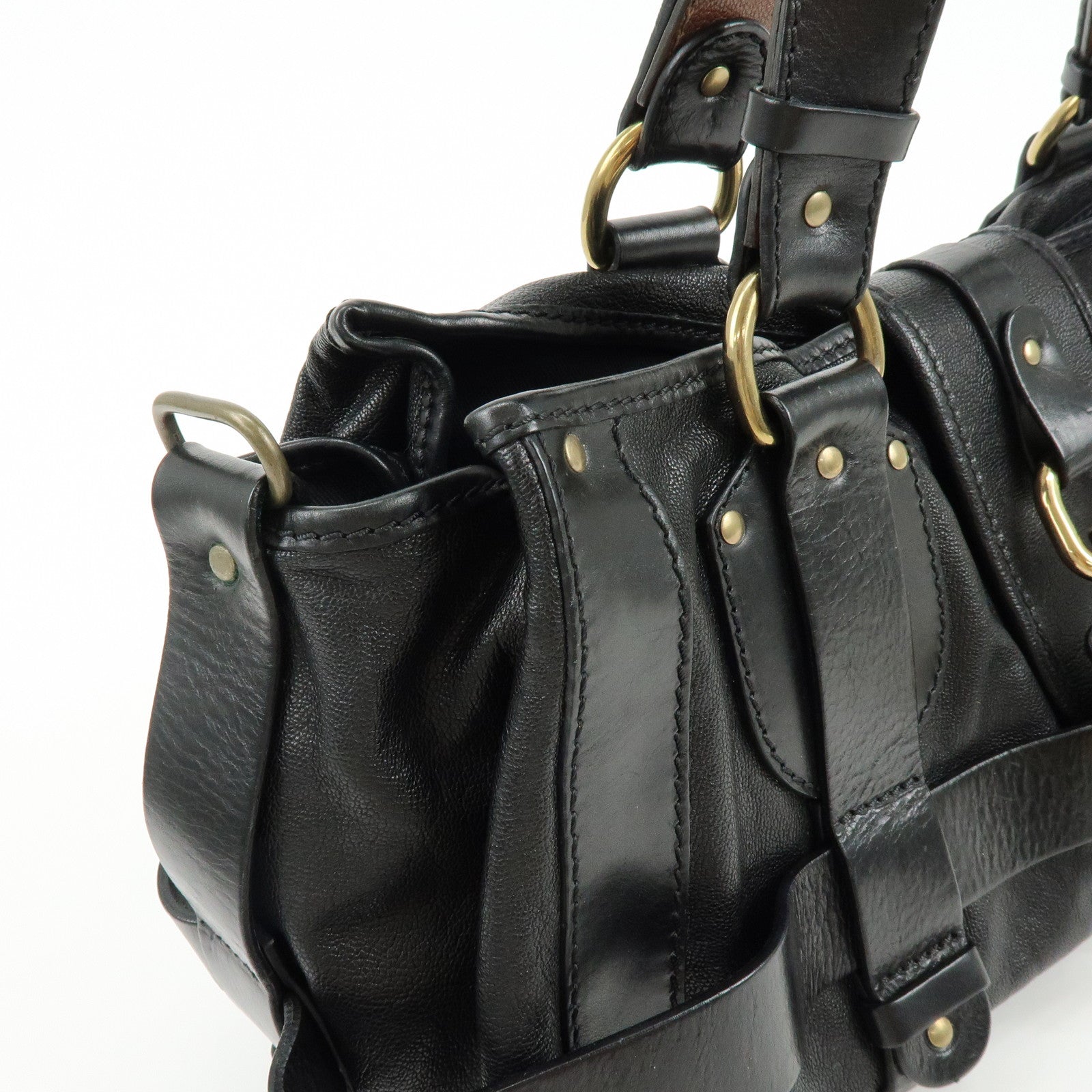 Chloe Kerala Leather Shoulder Bag Hand Bag Satchel Bag Black