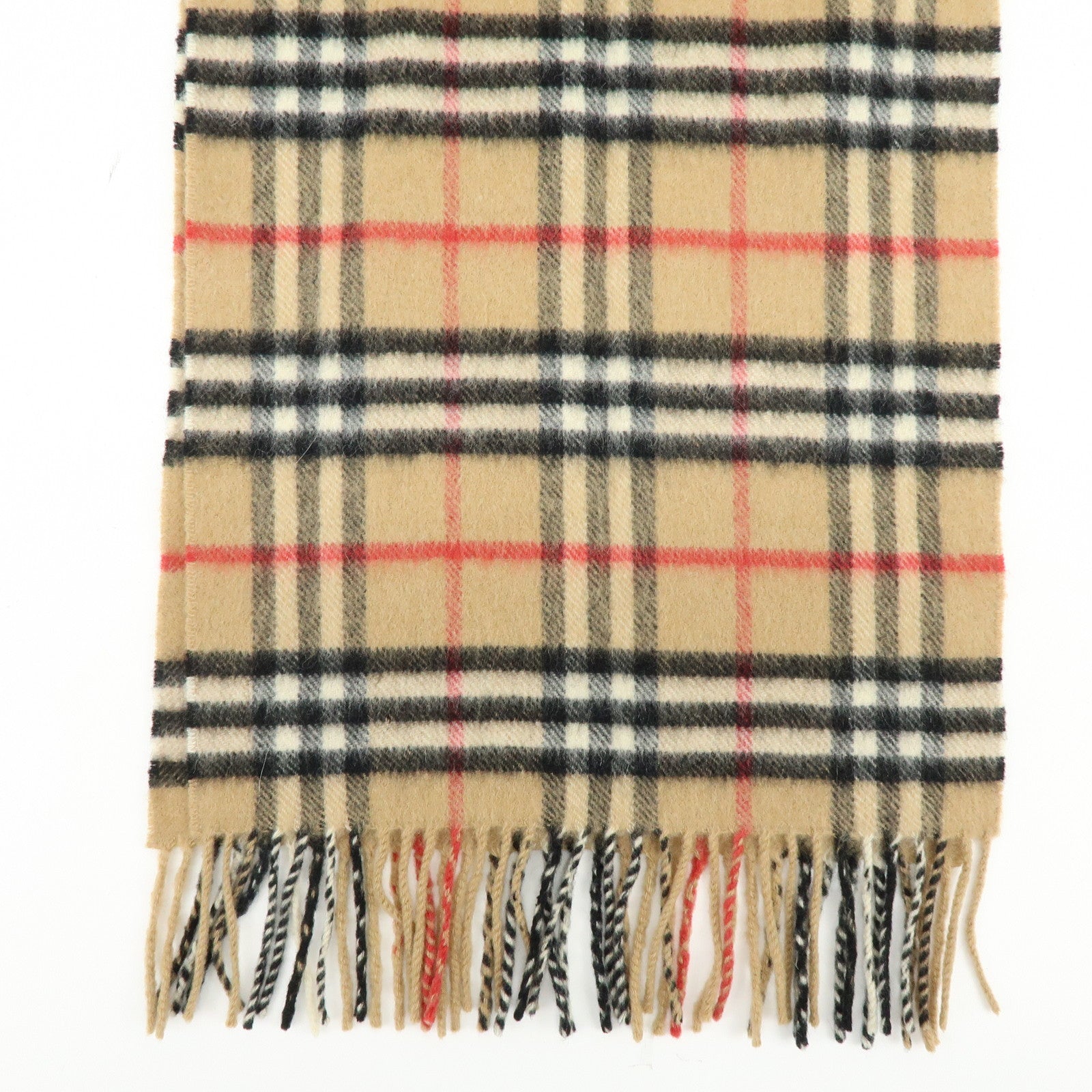 BURBERRY Nova Plaid Cashmere100% Scarf Camel Beige Black Red