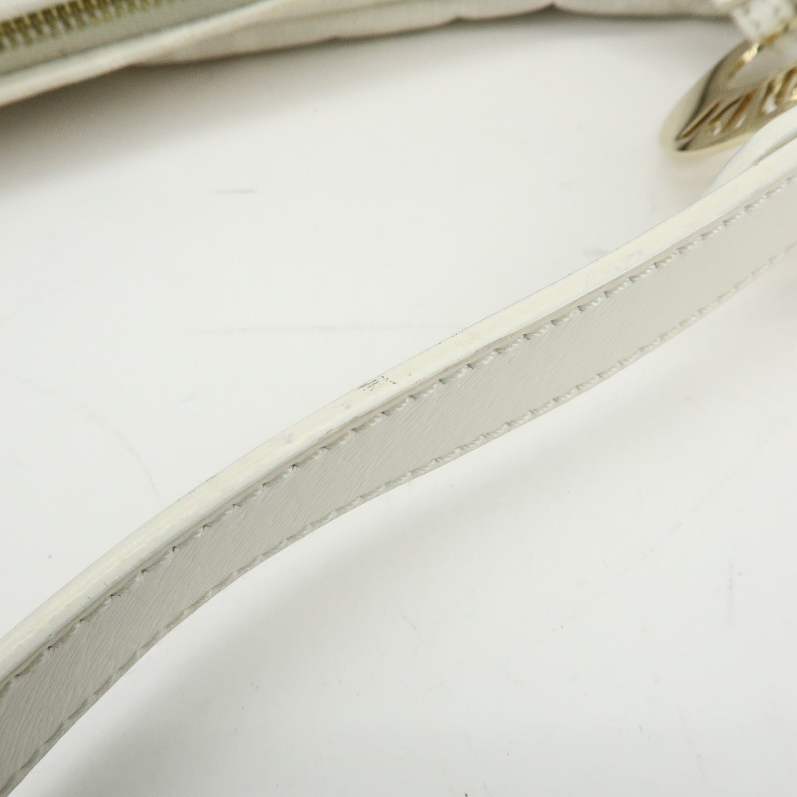 FENDI Zucca PVC Leather Shoulder Bag Hand Bag White 8BR448