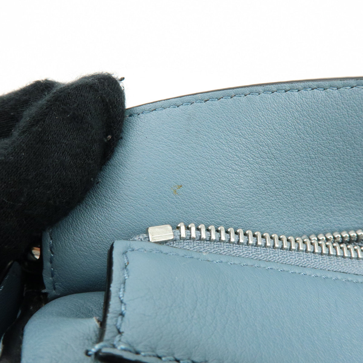LOEWE Anagram Puzzle Bag Leather 2Way Bag Hand Shoulder Bag Light Blue