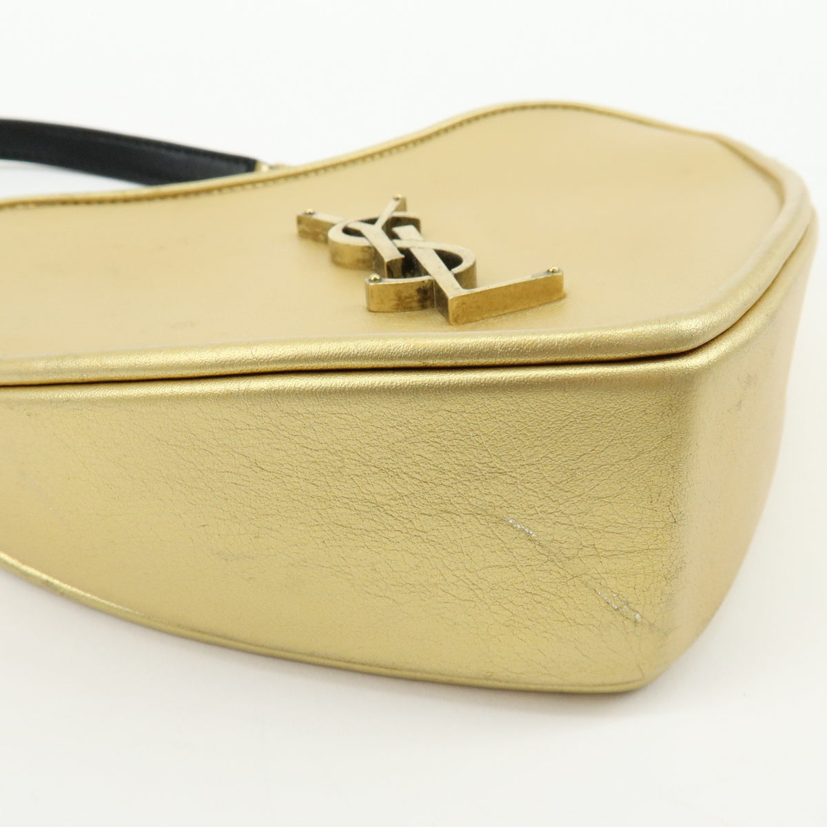 SAINT LAURENT PARIS Cassandra Leather Shoulder Bag Tassel Gold 540694