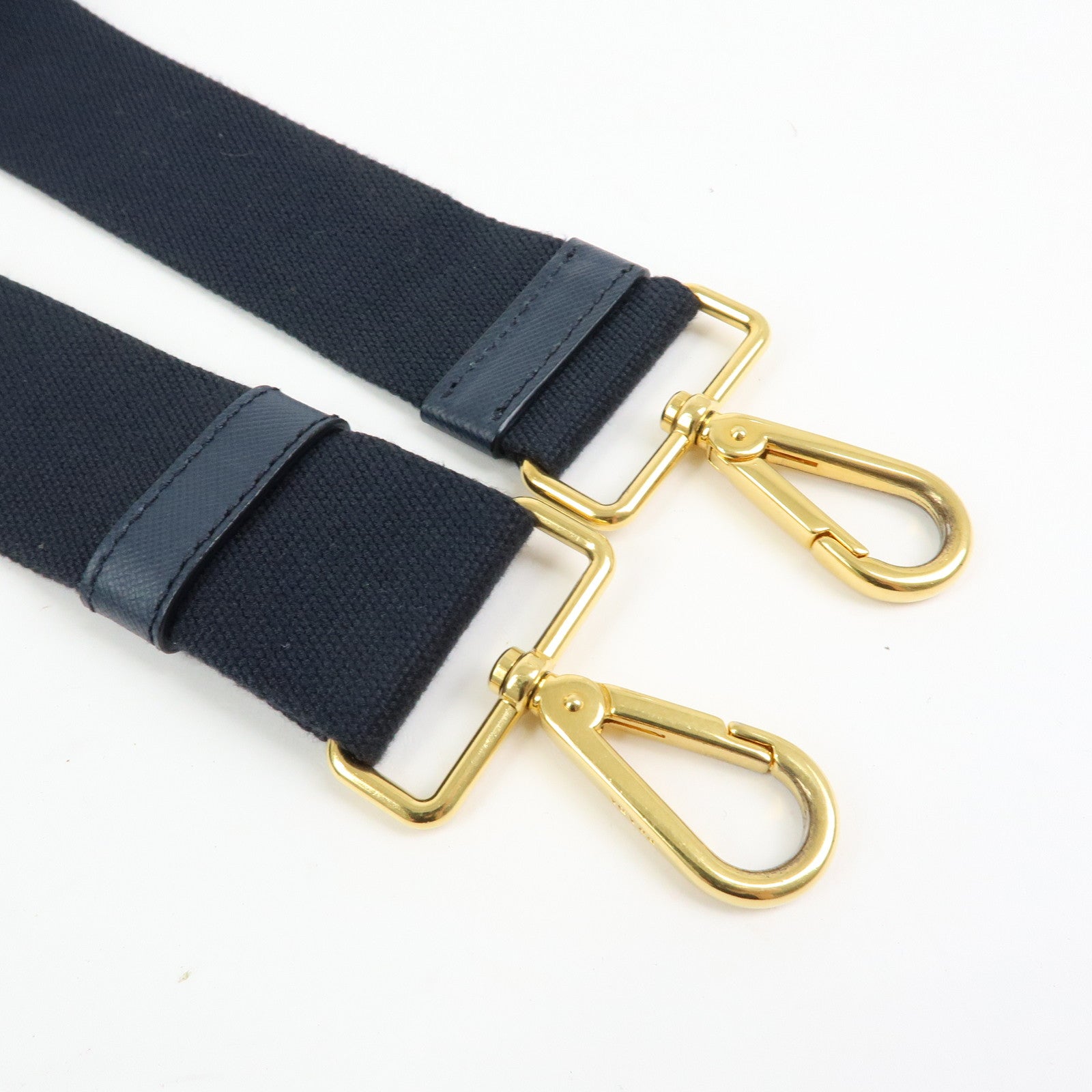 PRADA Canapa Triangle Logo Canvas 2Way Hand Bag Shoulder Bag Denim