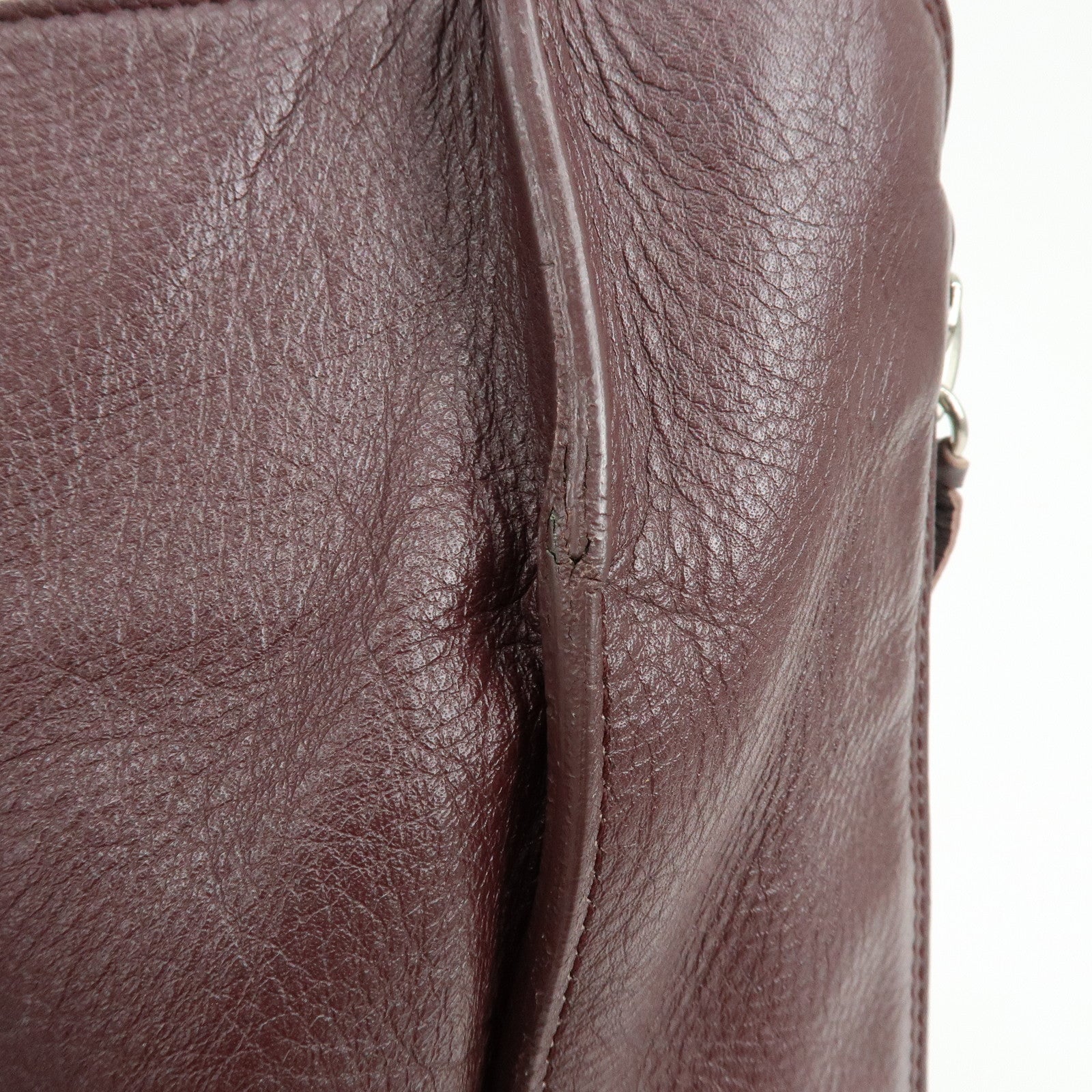 BALENCIAGA The Paper Leather Tote Bag Shoulder Bag Bordeaux 357331
