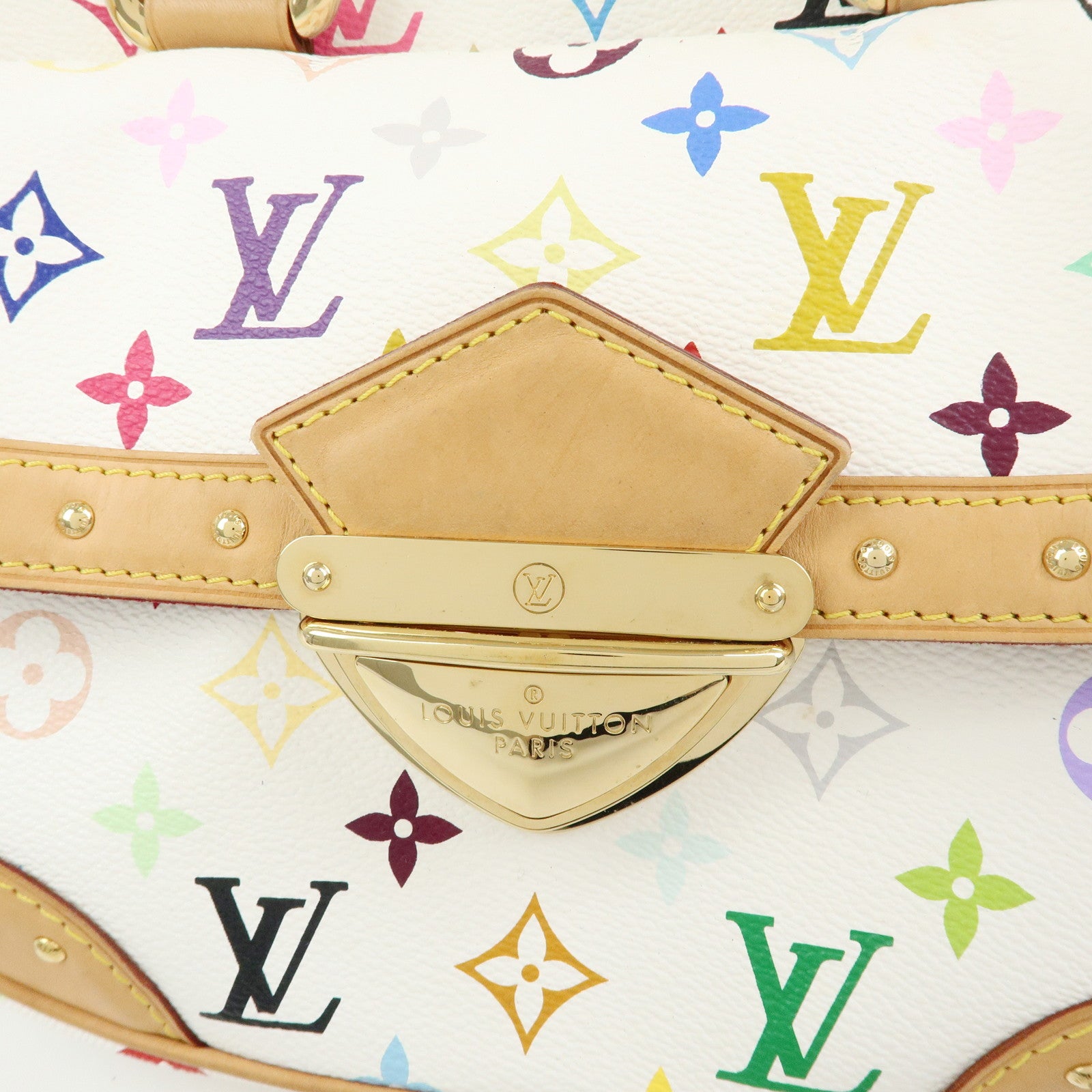 Louis Vuitton Monogram Multicolor Rita Shoulder Hand Bag Blanc M40125