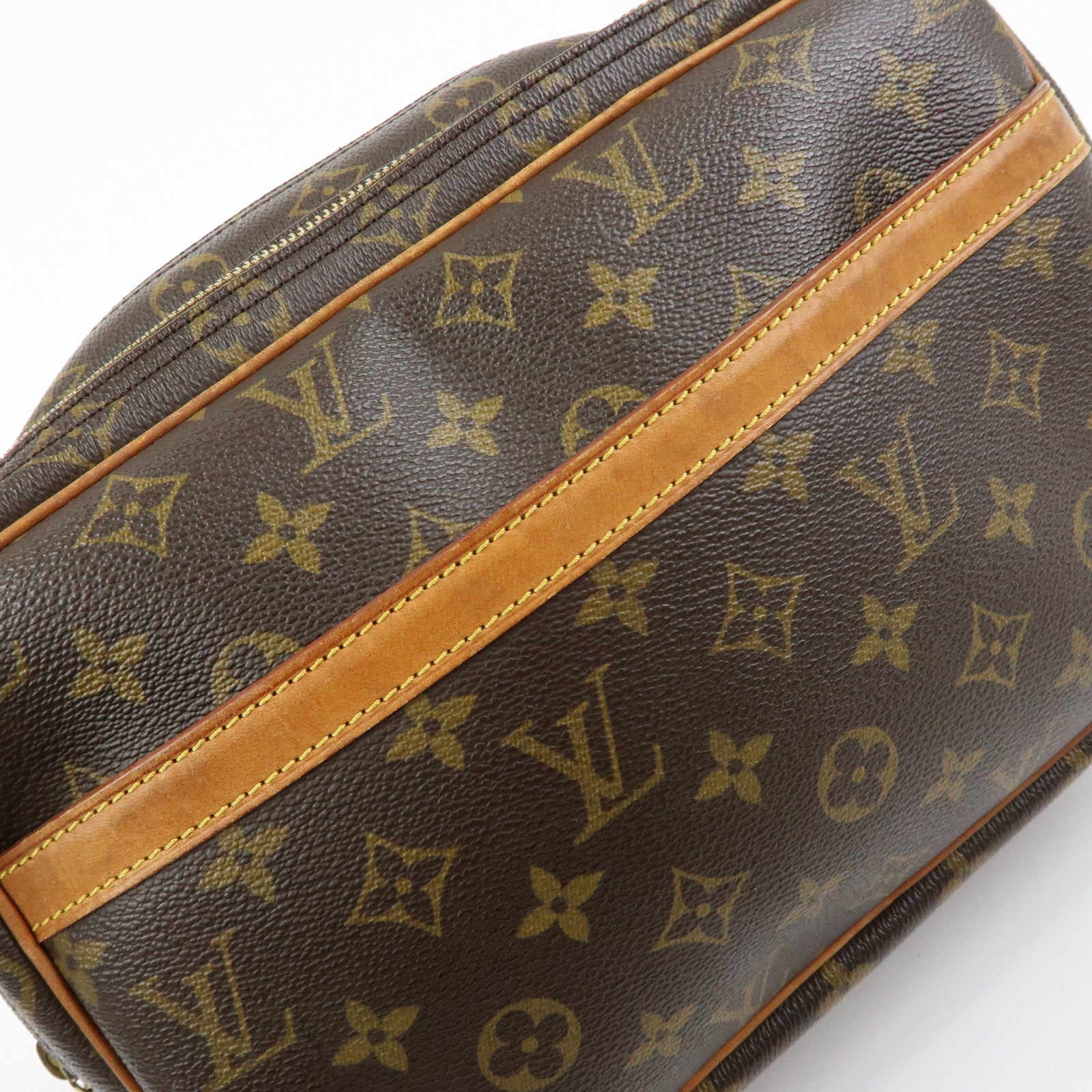 Louis Vuitton Monogram Reporter PM Shoulder Crossbody Bag Brown M45254