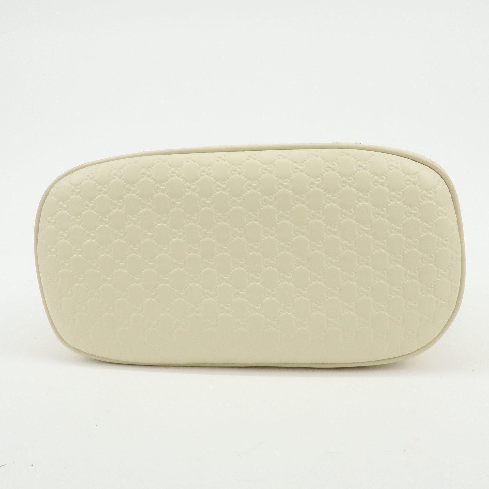 GUCCI Micro Guccissima Leather 2WAY Bag Hand Bag Ivory 449654