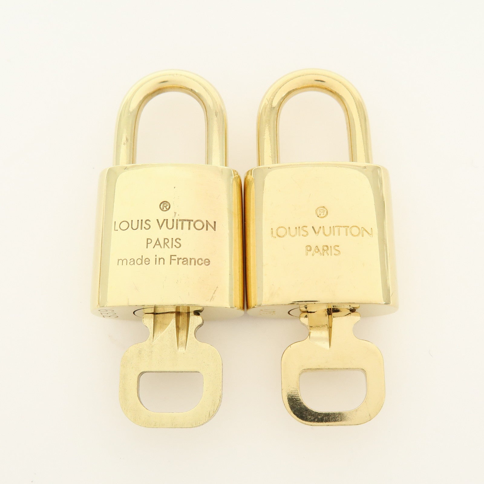 Louis Vuitton Lot of 10 Lock & Key Cadena Key Lock Gold