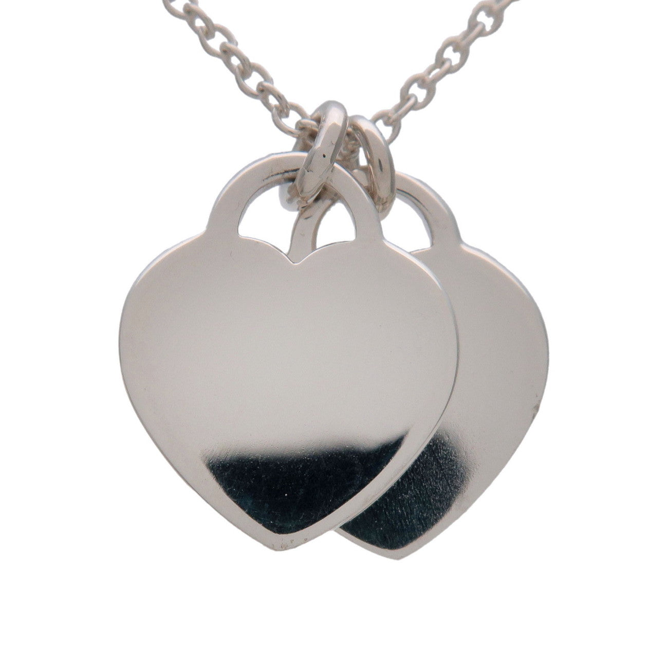 Tiffany & Co Return to Tiffany Mini Double Heart Tag Necklace SV925