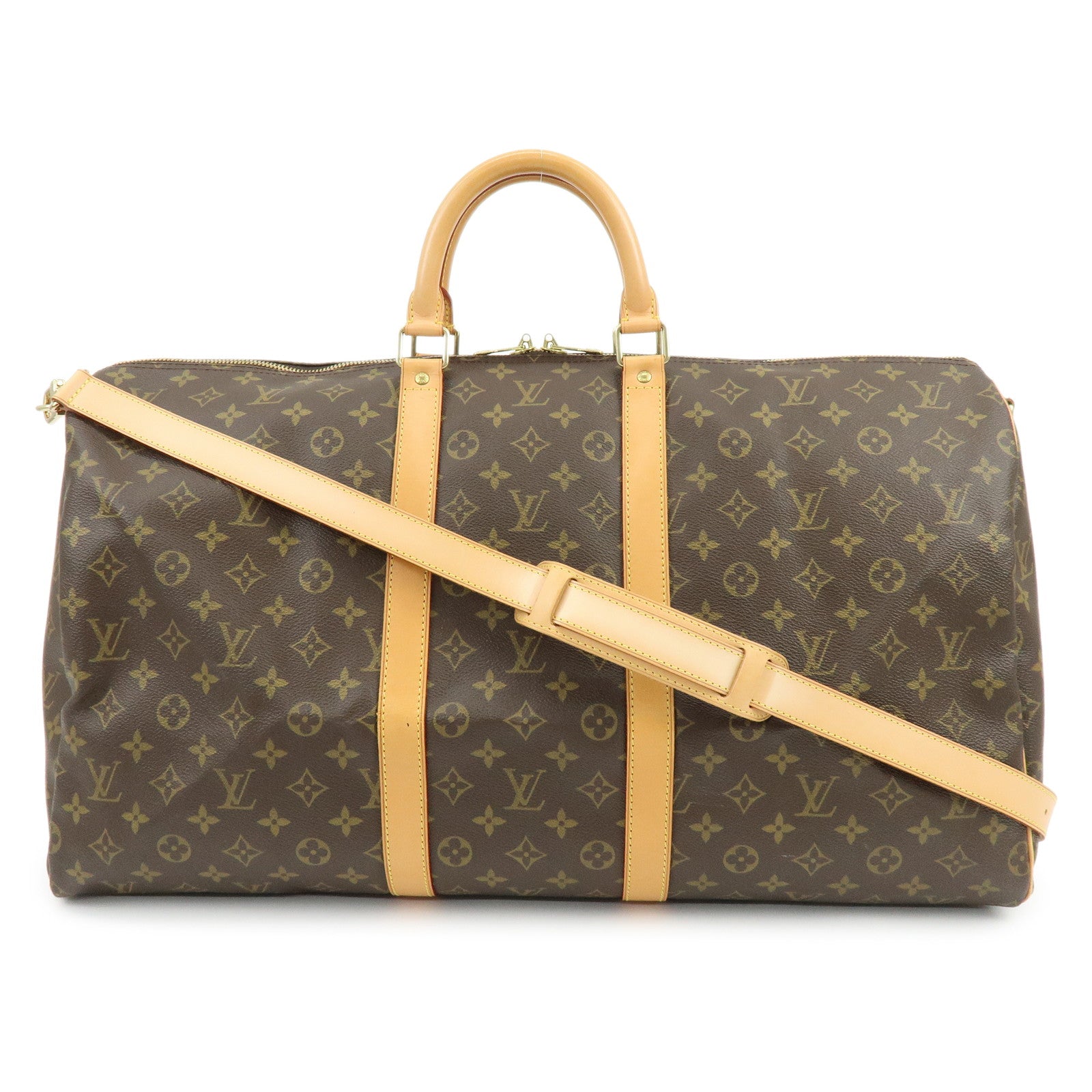 Louis Vuitton Monogram Keep All Bandouliere 55 Boston Bag M41414