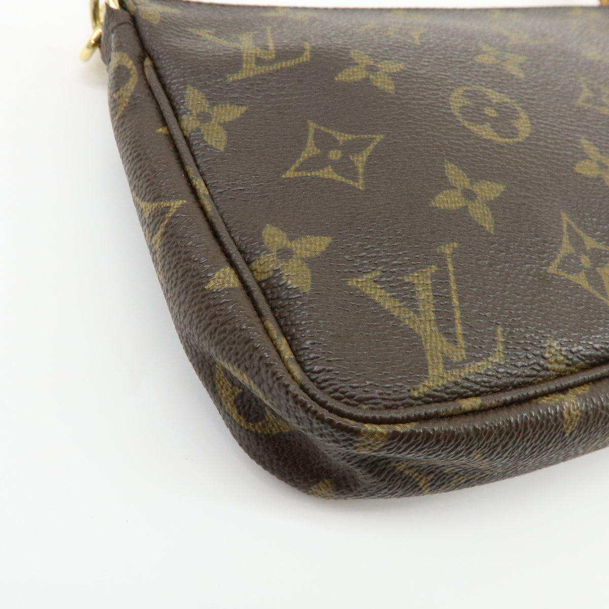 Louis Vuitton Monogram Pochette Accessoires Pouch Hand Bag Brown M51980