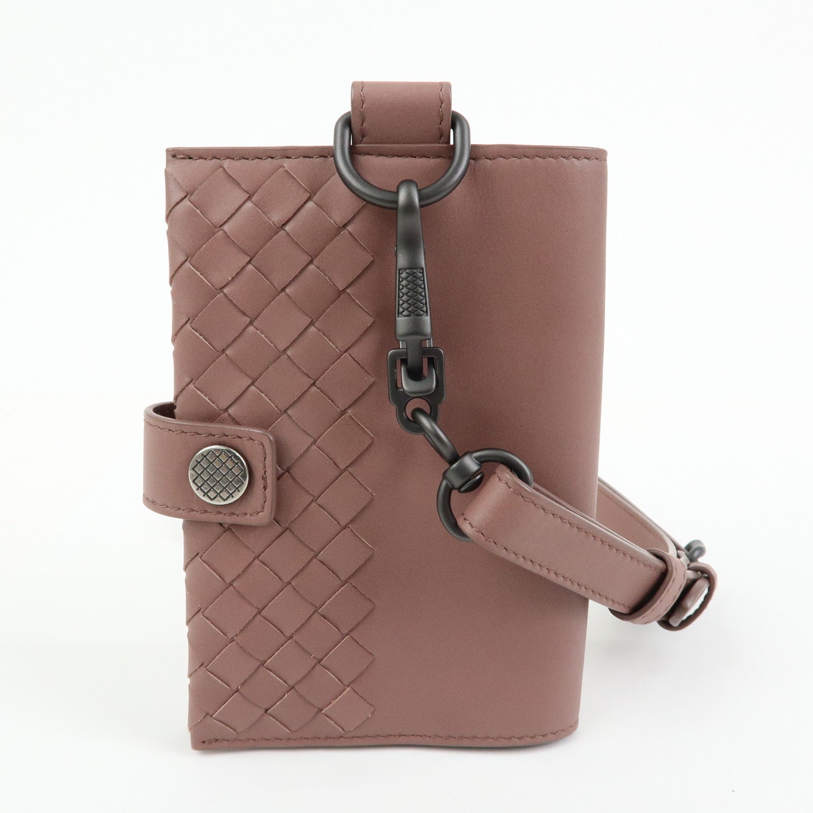 BOTTEGA VENETA Intrecciato Leather Agenda Planner Cover Brown
