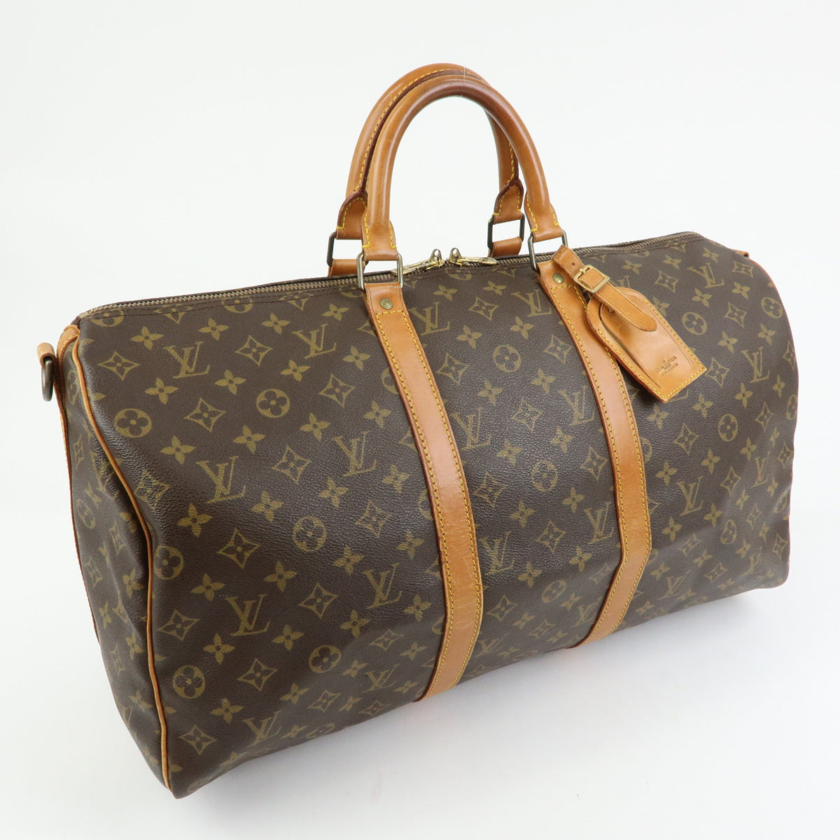 Louis Vuitton Monogram Keep All Bandouliere 50 Boston Bag M41416