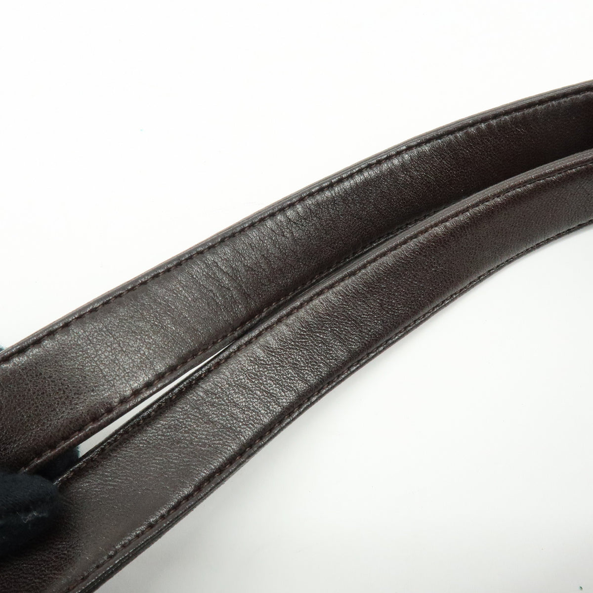 LOEWE Anagram Nappa Leather Shoulder Bag Hand Bag Dark Brown