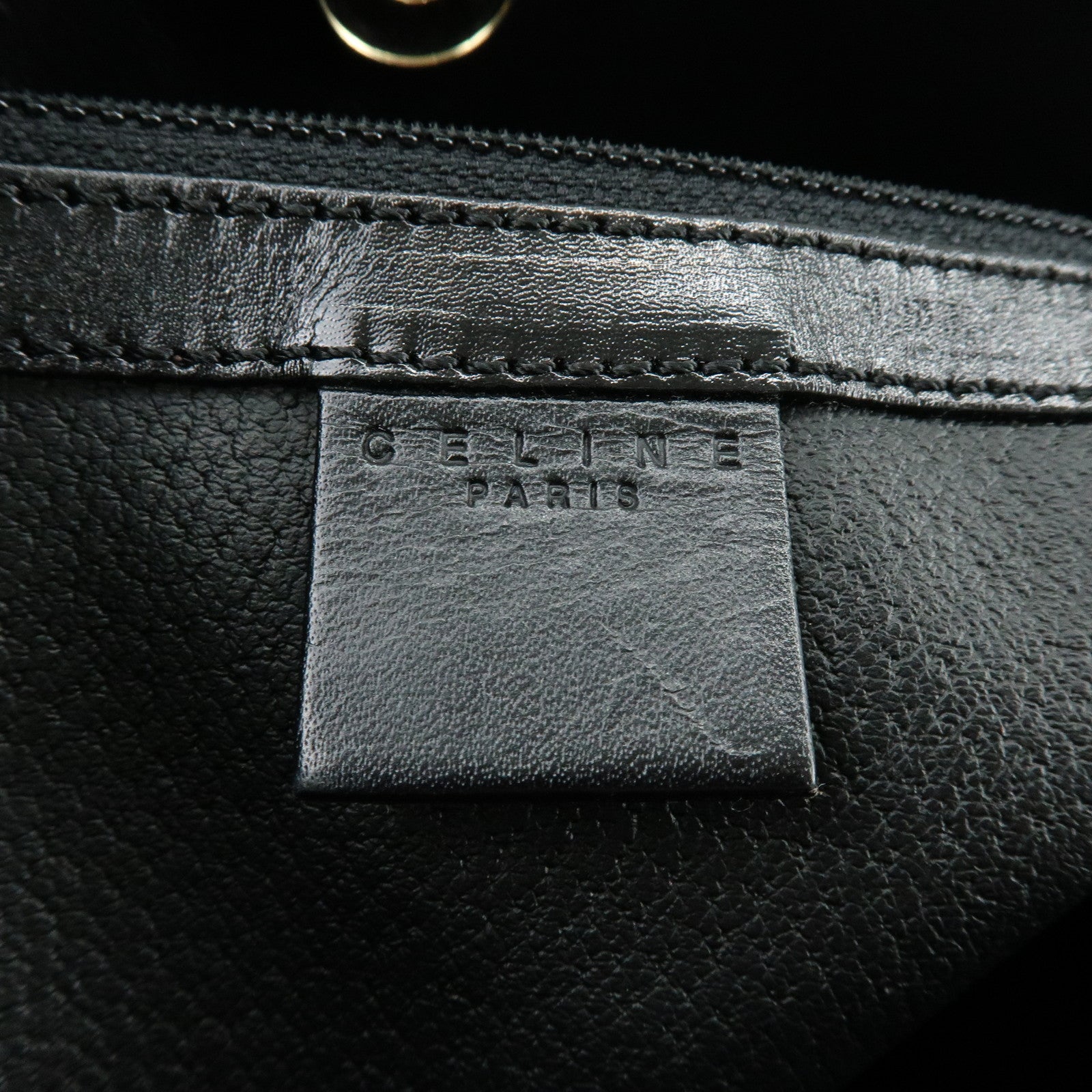 CELINE Macadam PVC Leather Shoulder Bag Brown Black