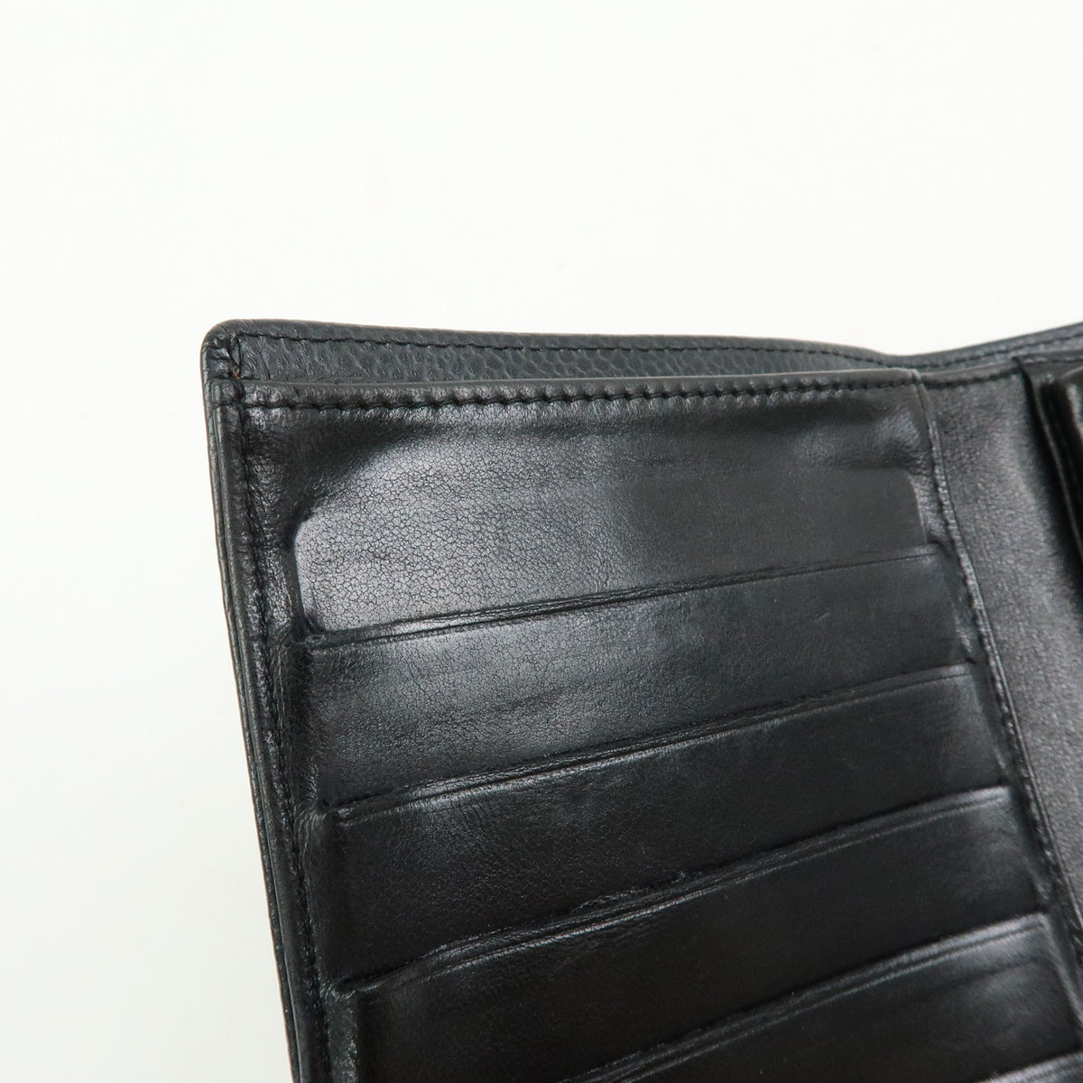 CHANEL COCO Mark Caviarskin Bi-fold Long Wallet  Black A82281