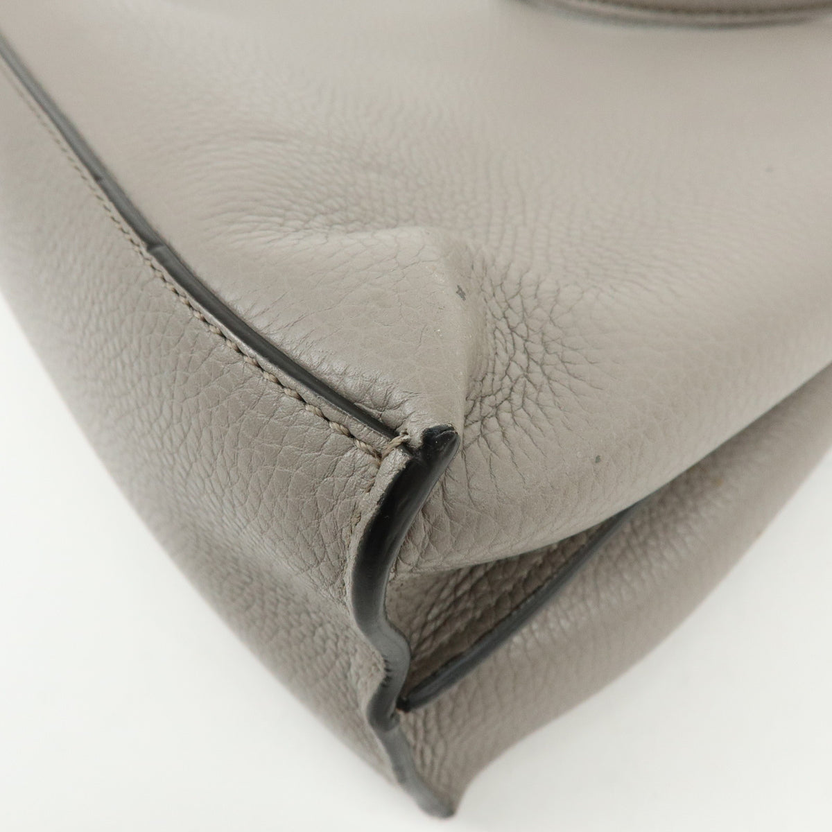 GUCCI Bamboo Leather 2WAY Bag Shoulder Bag Grey 392013