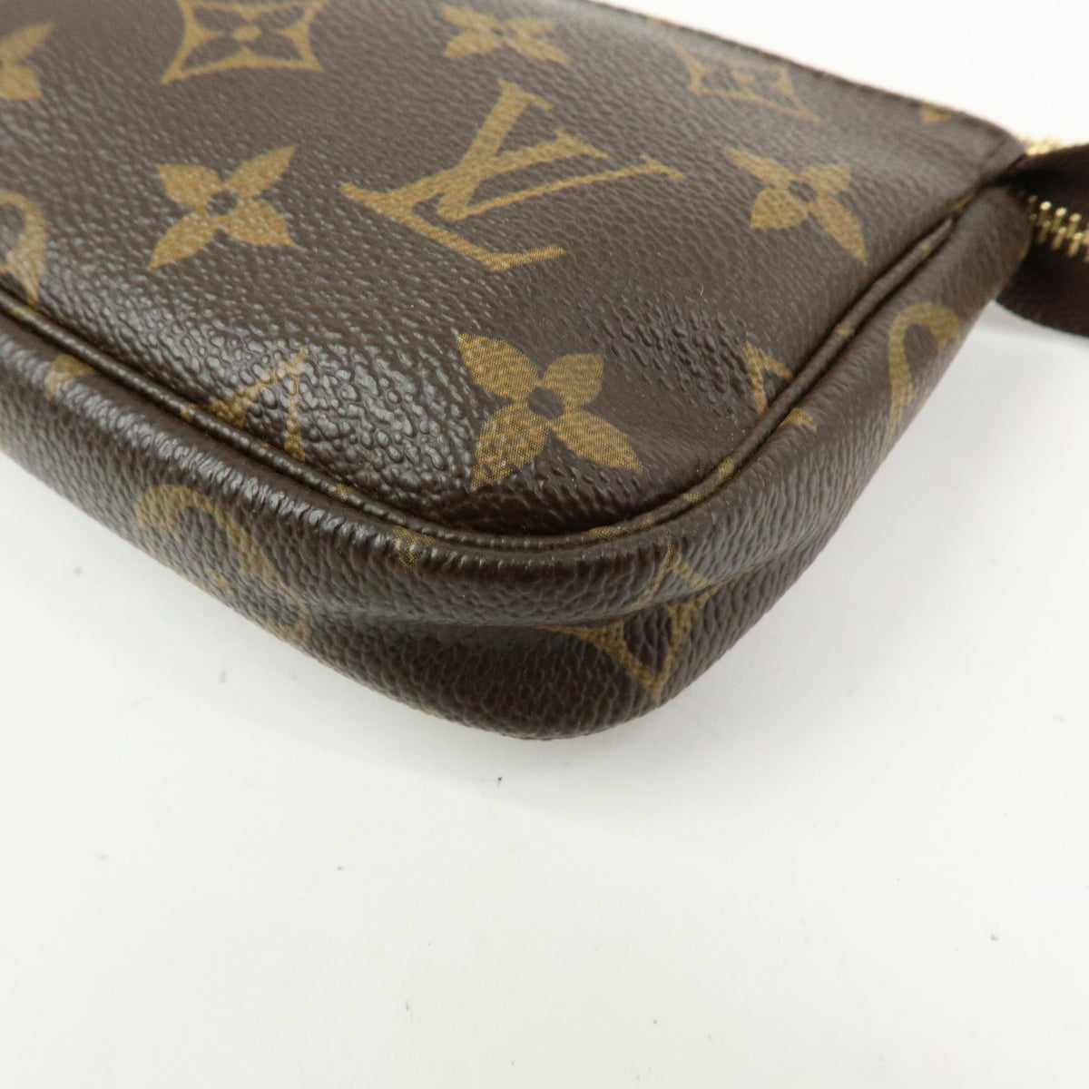 Louis Vuitton Monogram Mini Pochette Accessoires Hand Bag Brown M58009