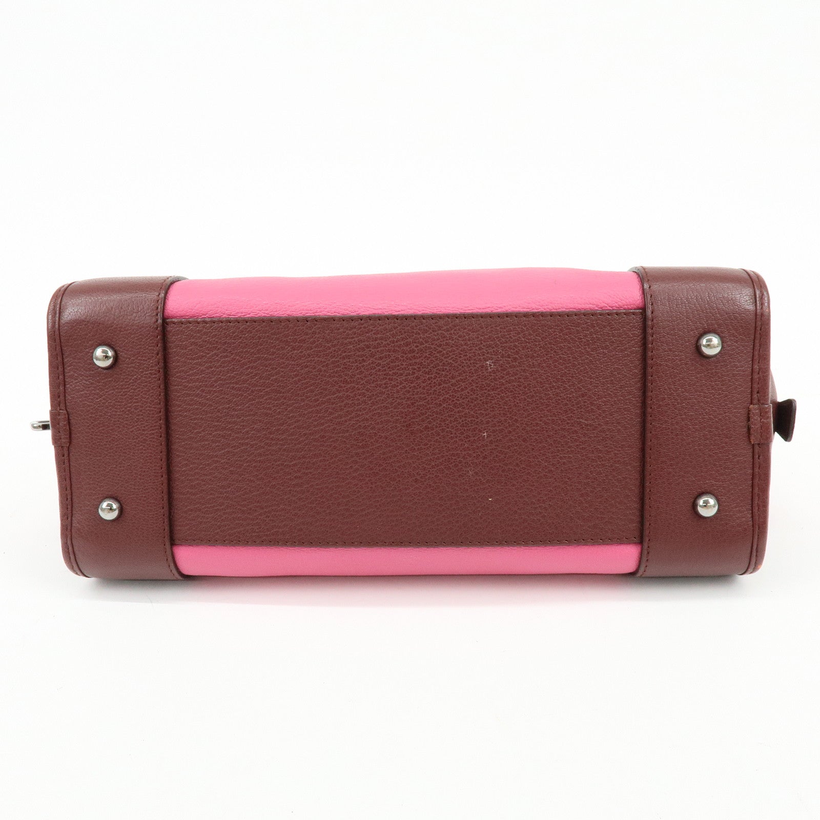LOEWE Anagram Leather Amazona 28 Hand Bag Boston Bag Pink